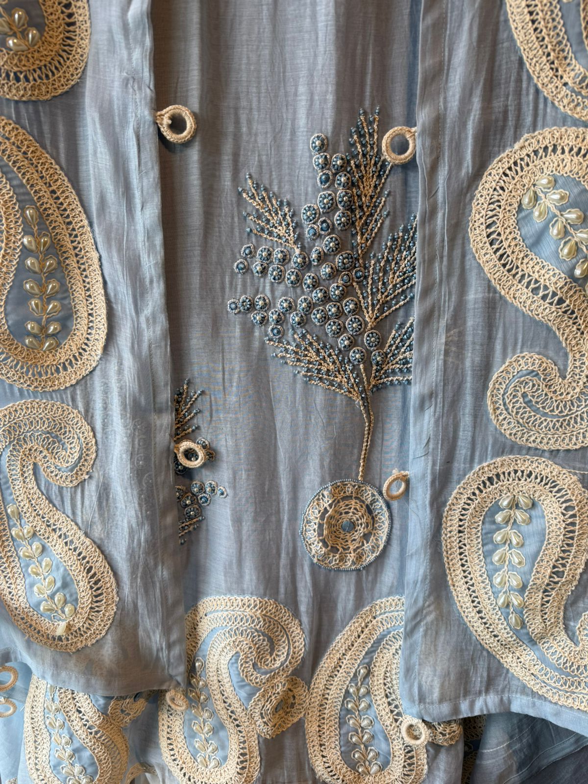 Hand-Dori Embroidered Unstitched Suit set