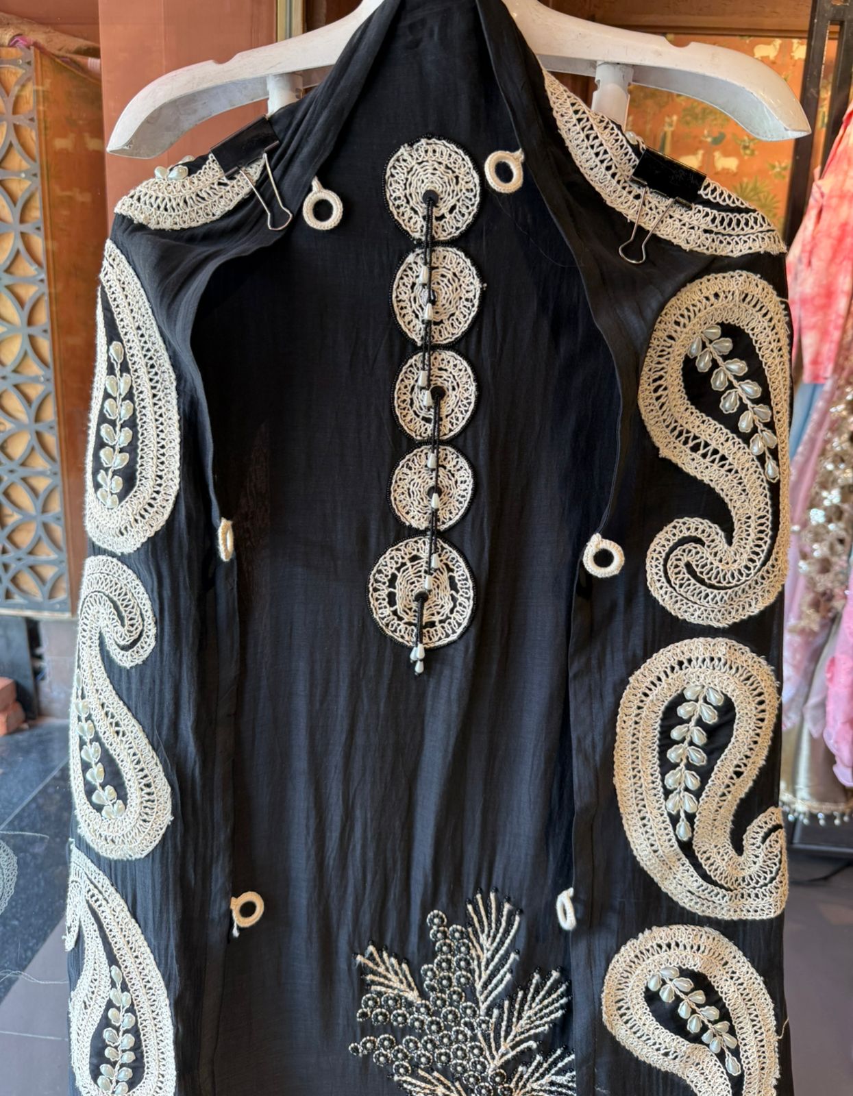 Hand-Dori Embroidered Unstitched Suit set