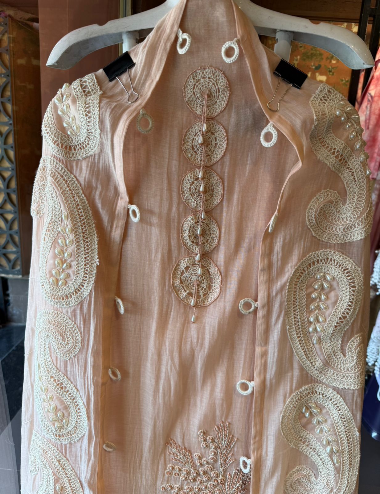 Hand-Dori Embroidered Unstitched Suit set