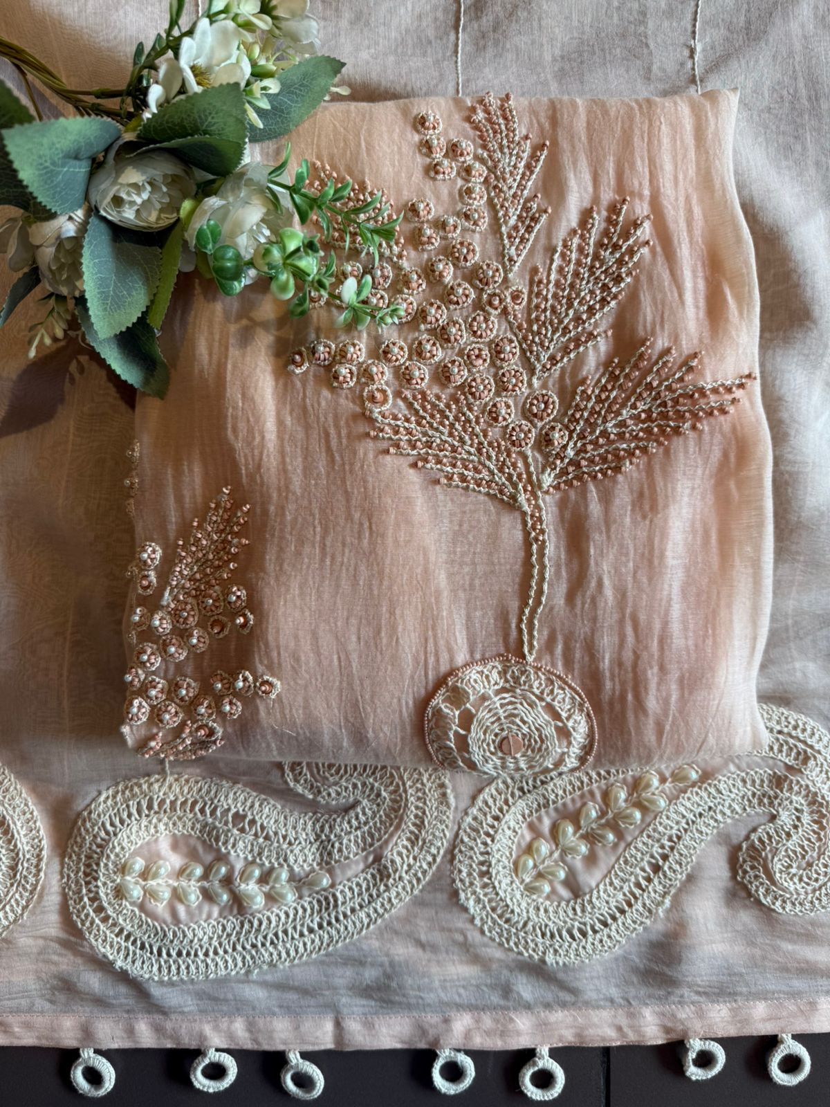 Hand-Dori Embroidered Unstitched Suit set