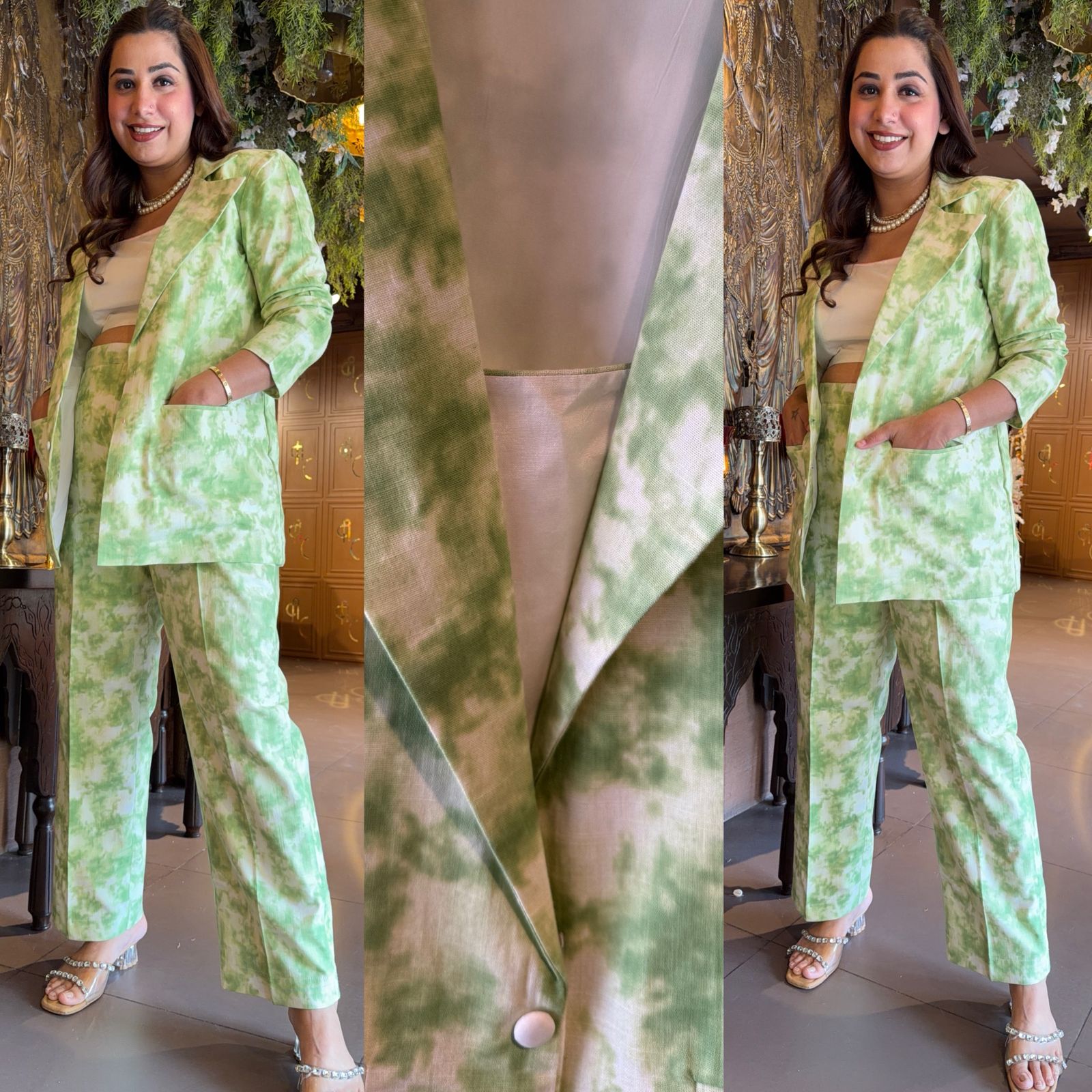 Tie-Dye Indo-Western Blazer Co-ord Set