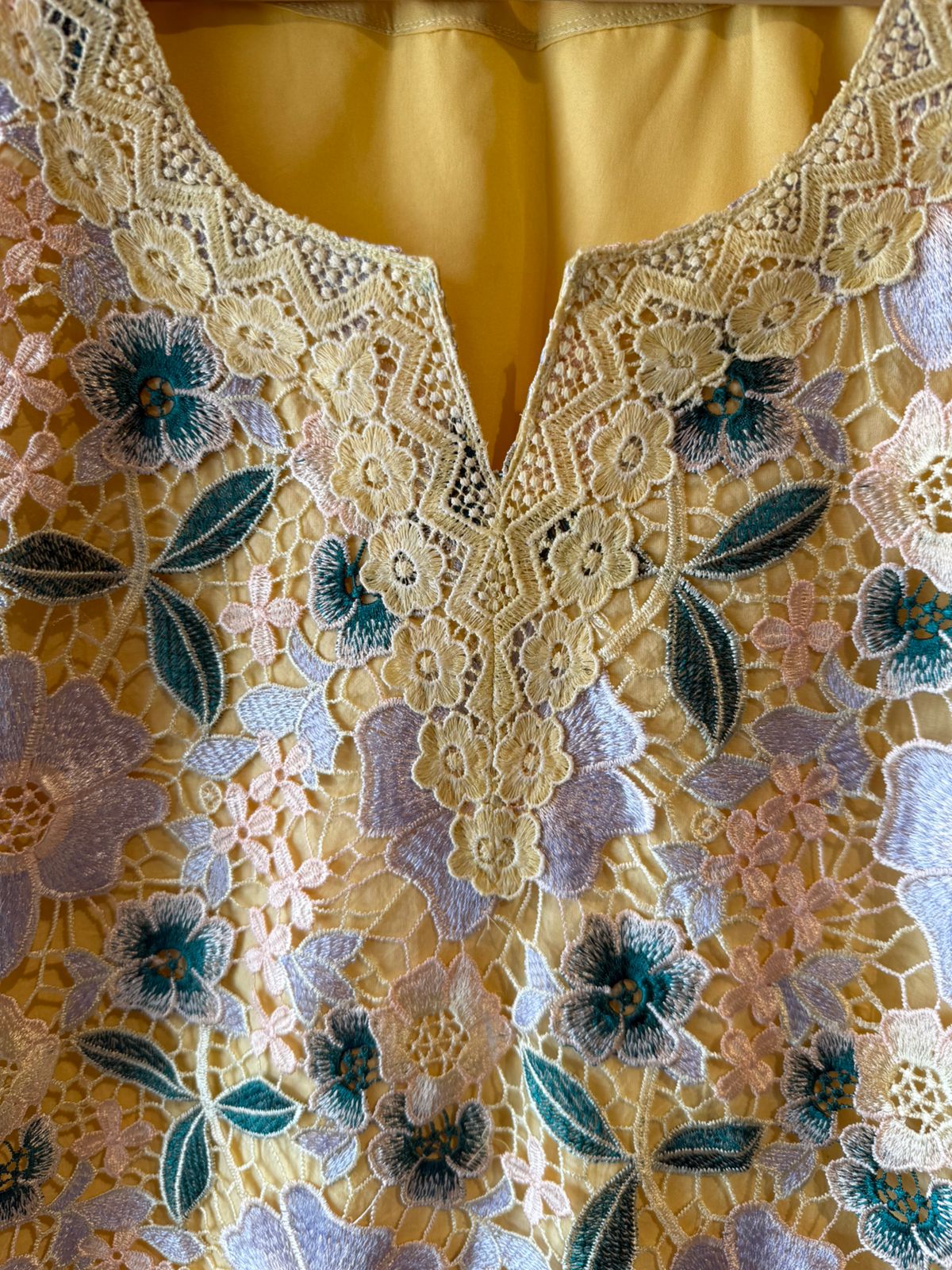 Stitched cotton Crochet shirt