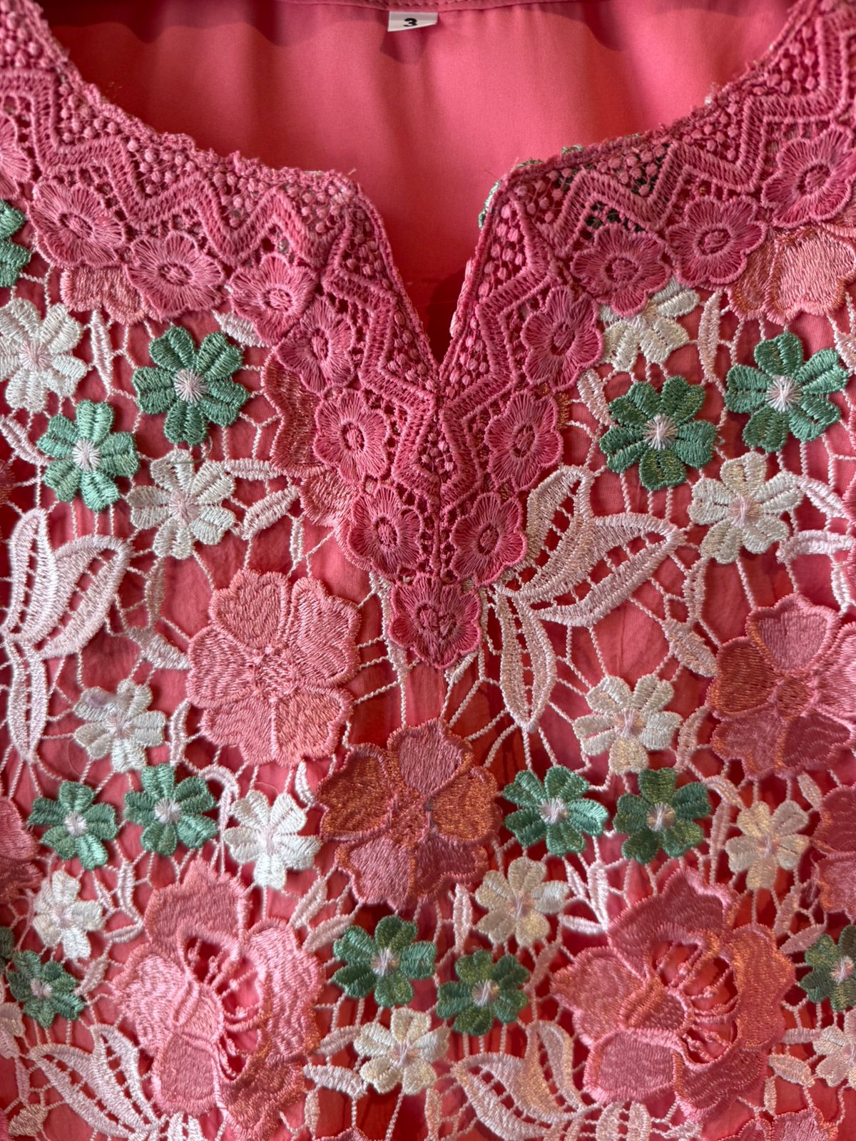 Stitched cotton Crochet shirt