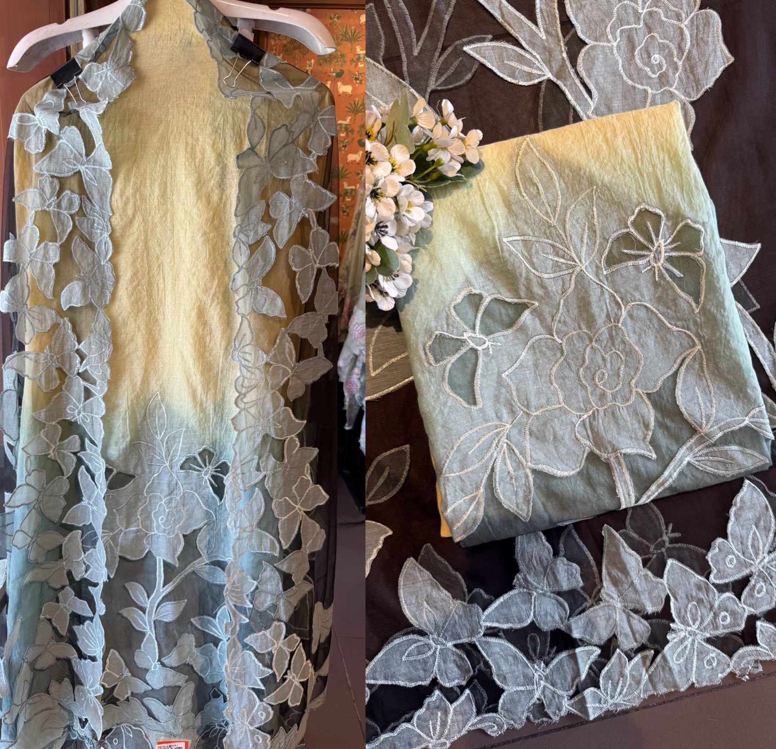 Ombre Floral Mul Suit Set