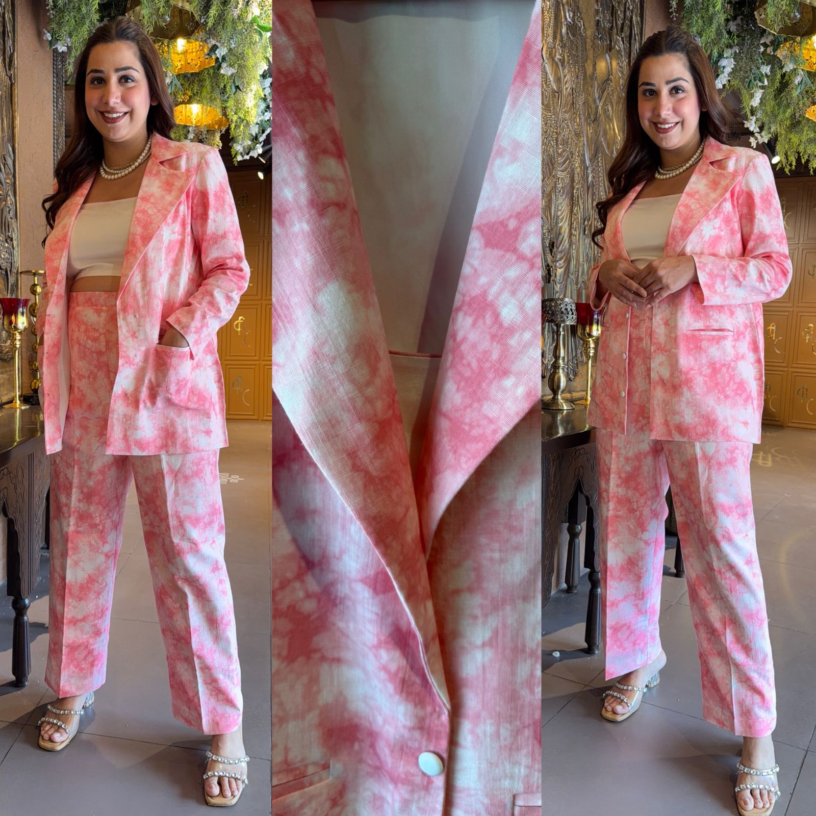 Tie-Dye Indo-Western Blazer Co-ord Set