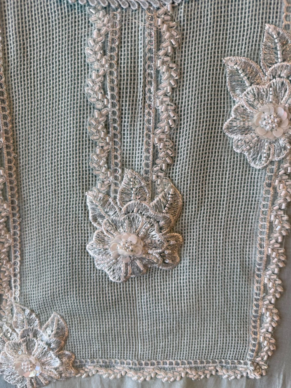 Elegant Pastel  Embroidered Suit