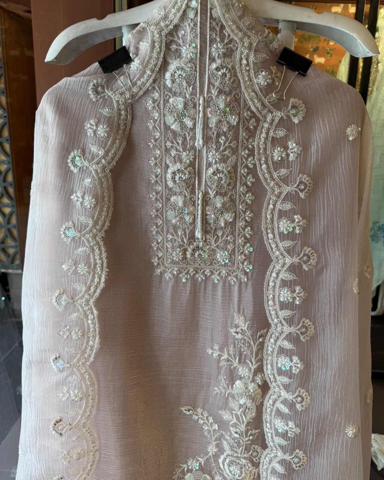 Crushed tissue Unstitched Shirt