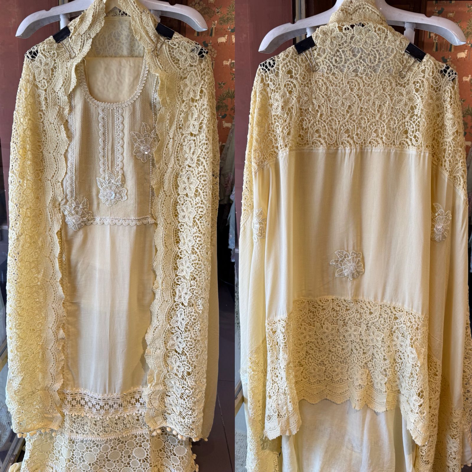 Elegant Pastel  Embroidered Suit