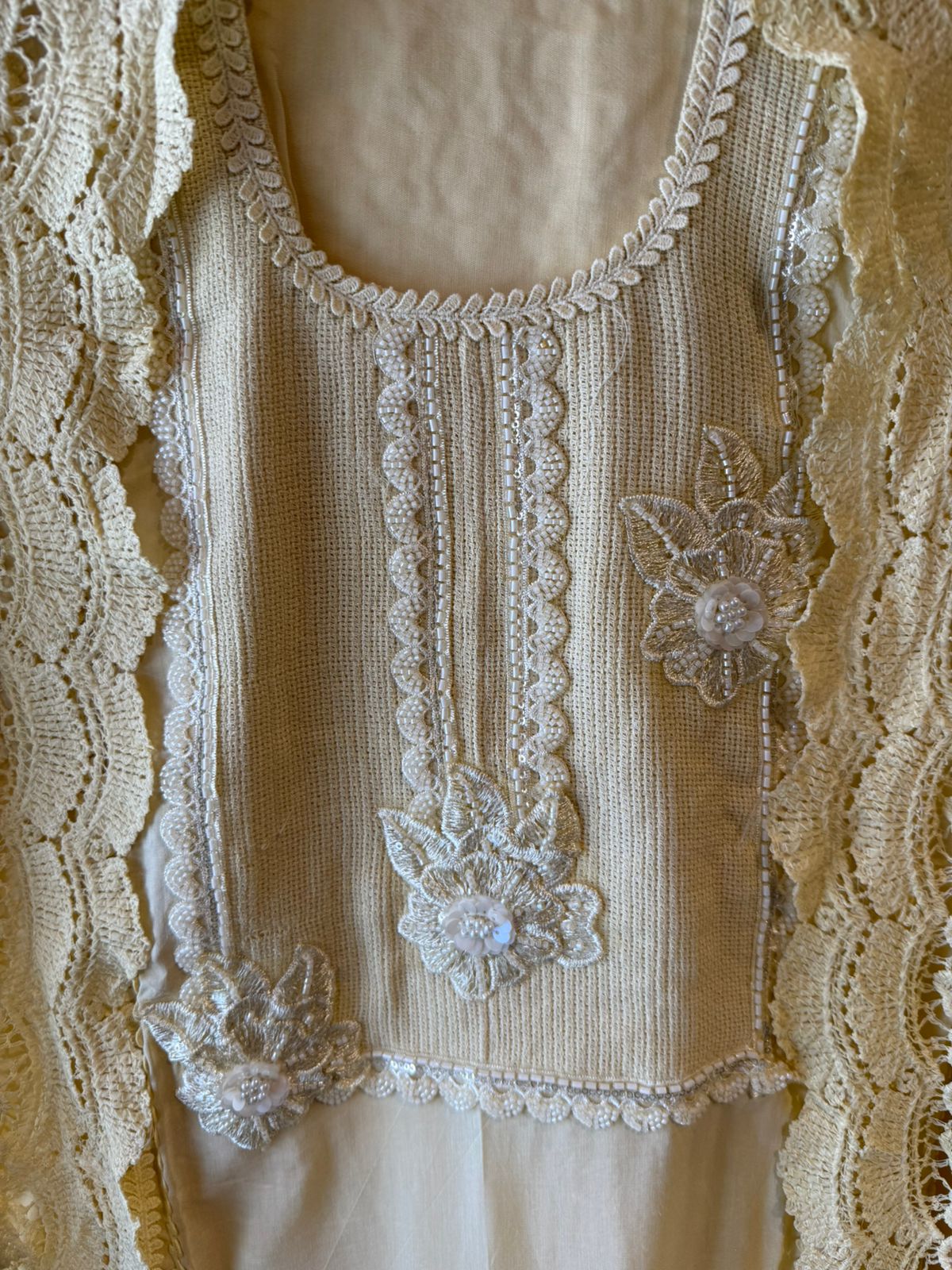 Elegant Pastel  Embroidered Suit