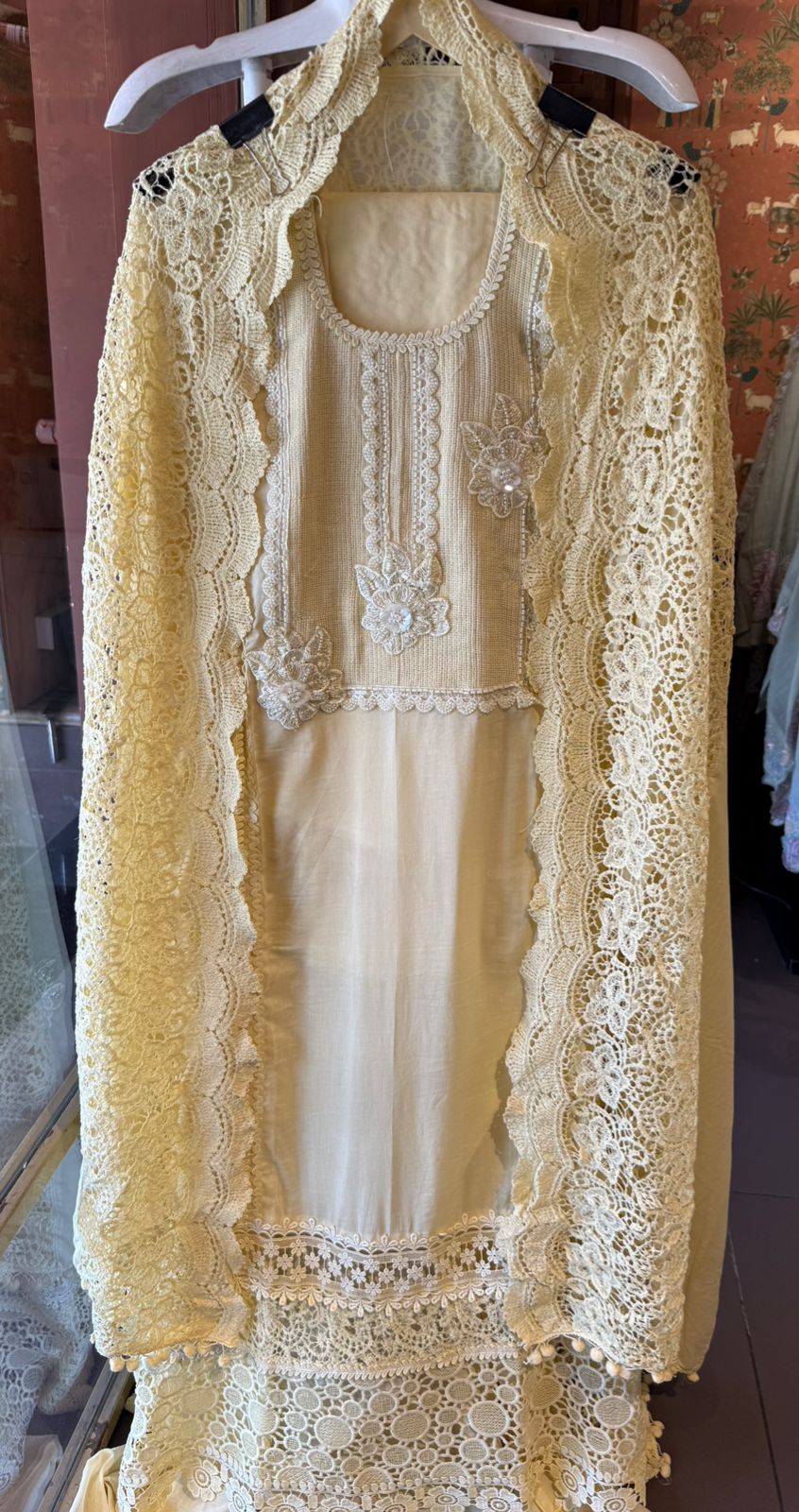 Elegant Pastel  Embroidered Suit