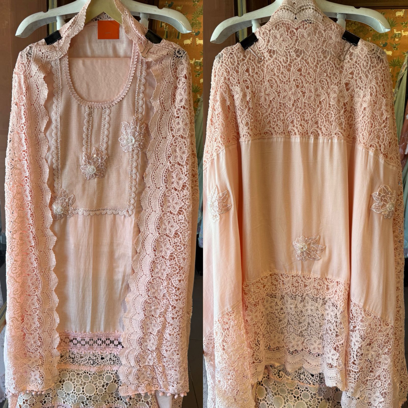 Elegant Pastel  Embroidered Suit