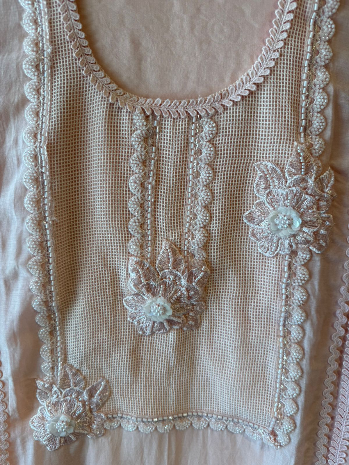 Elegant Pastel  Embroidered Suit
