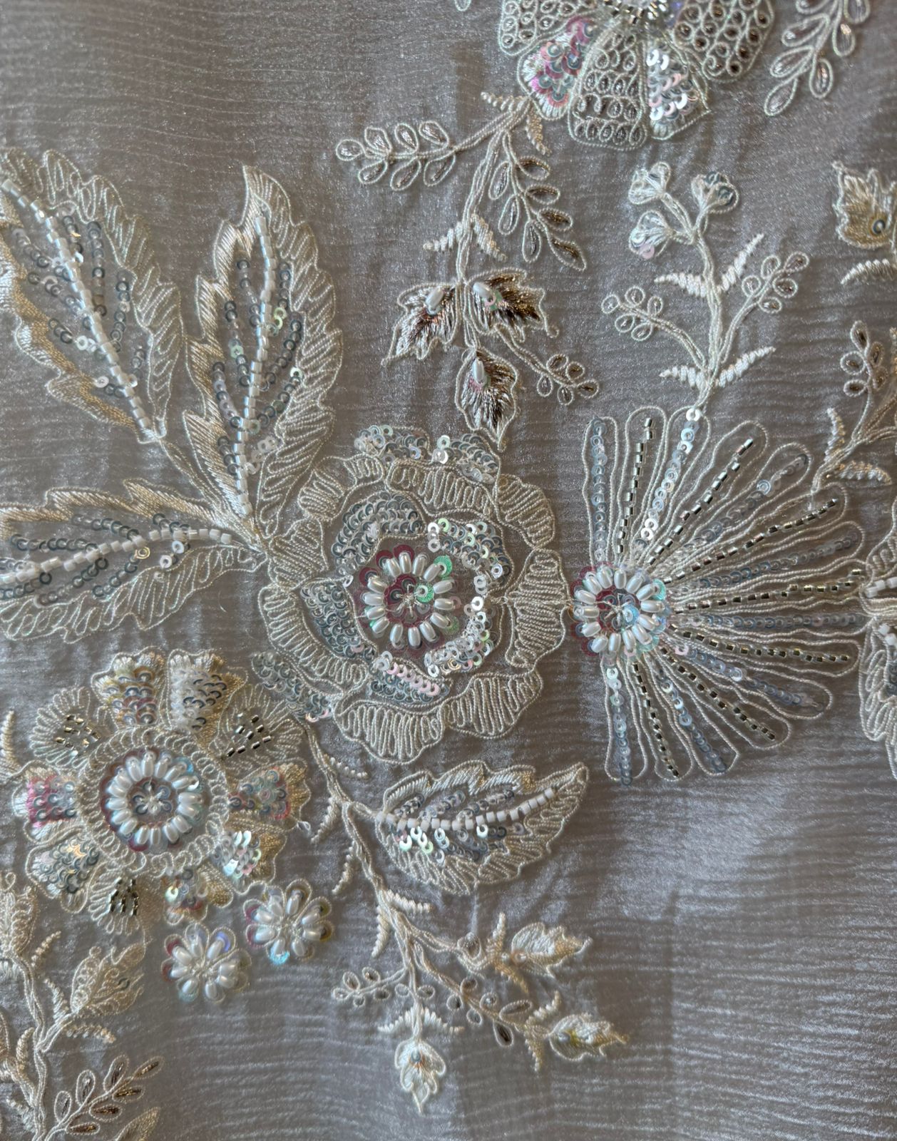 Crushed tissue Unstitched Shirt