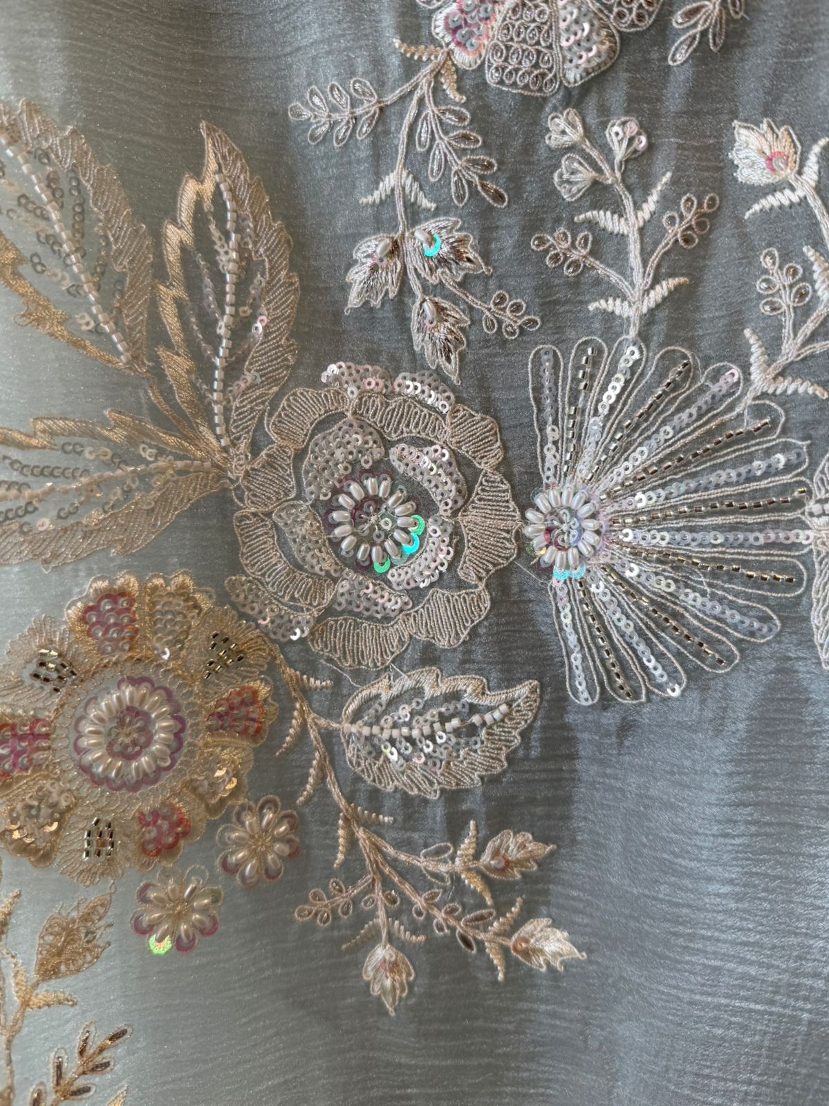 Crushed tissue Unstitched Shirt