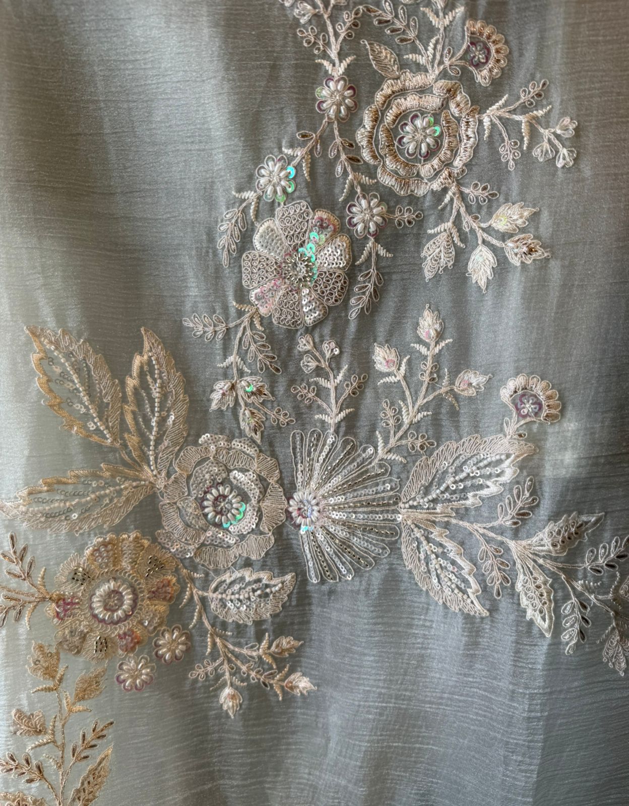 Crushed tissue Unstitched Shirt