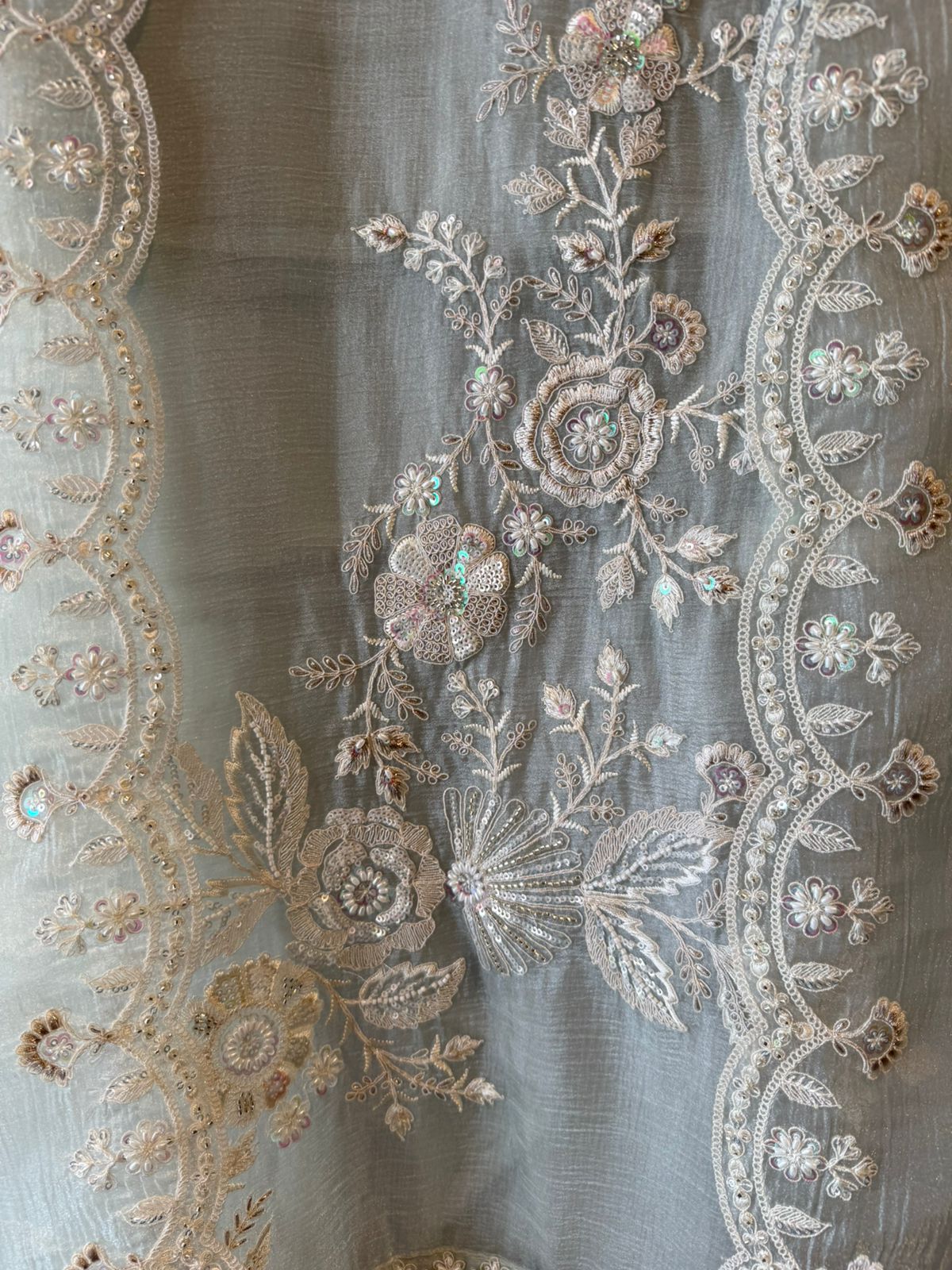 Crushed tissue Unstitched Shirt