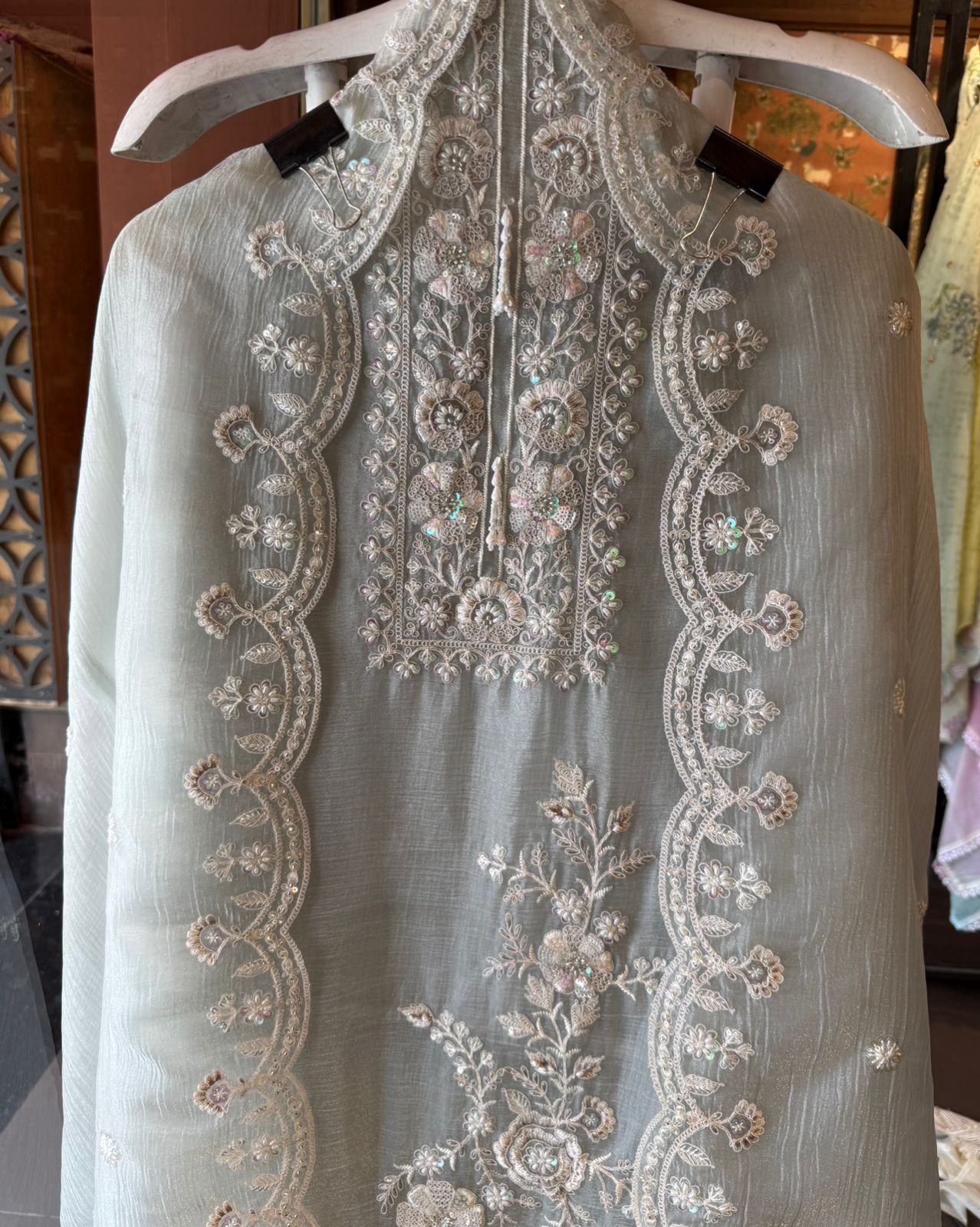 Crushed tissue Unstitched Shirt