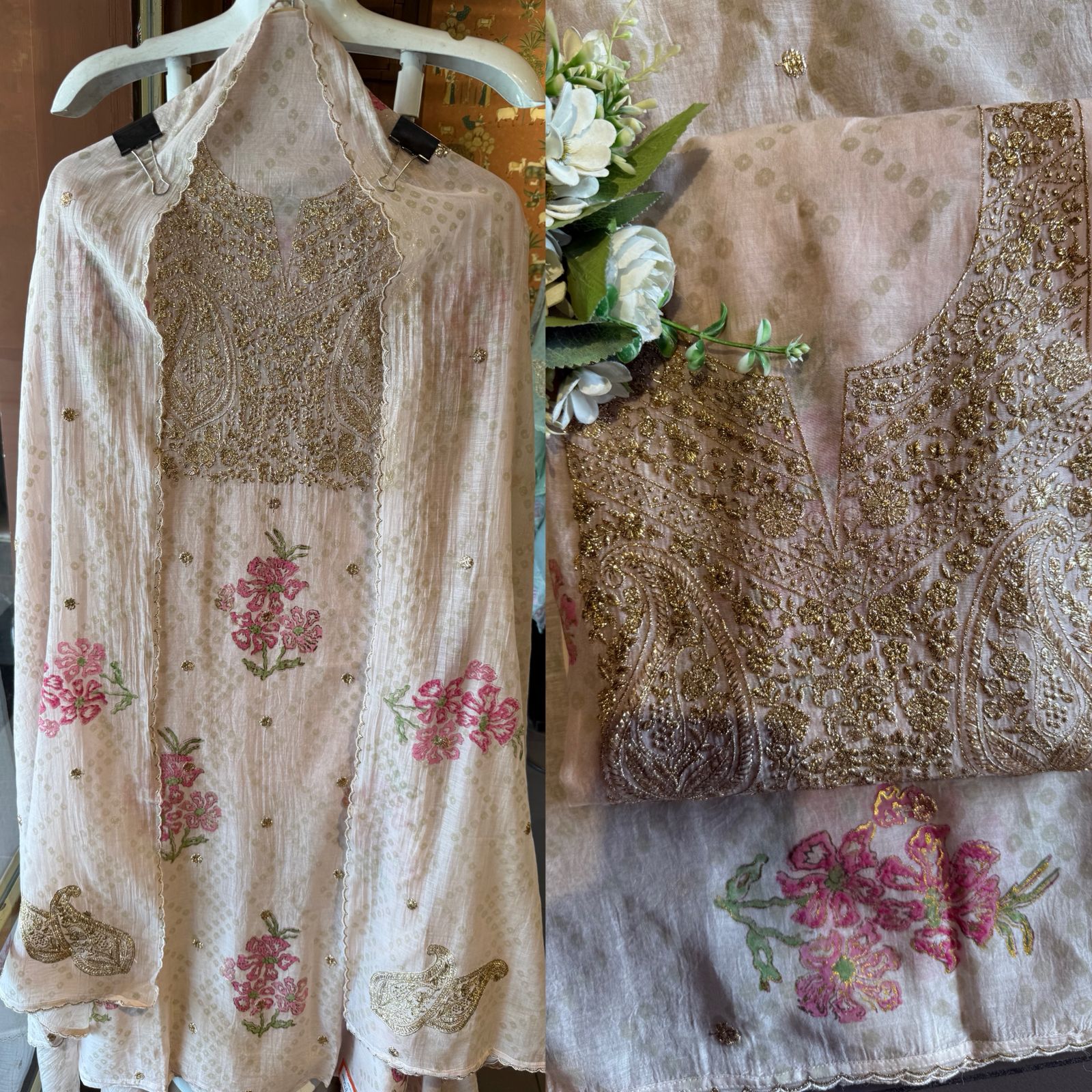 BLOCK PRINTED CHANDERI COTTON SUITS