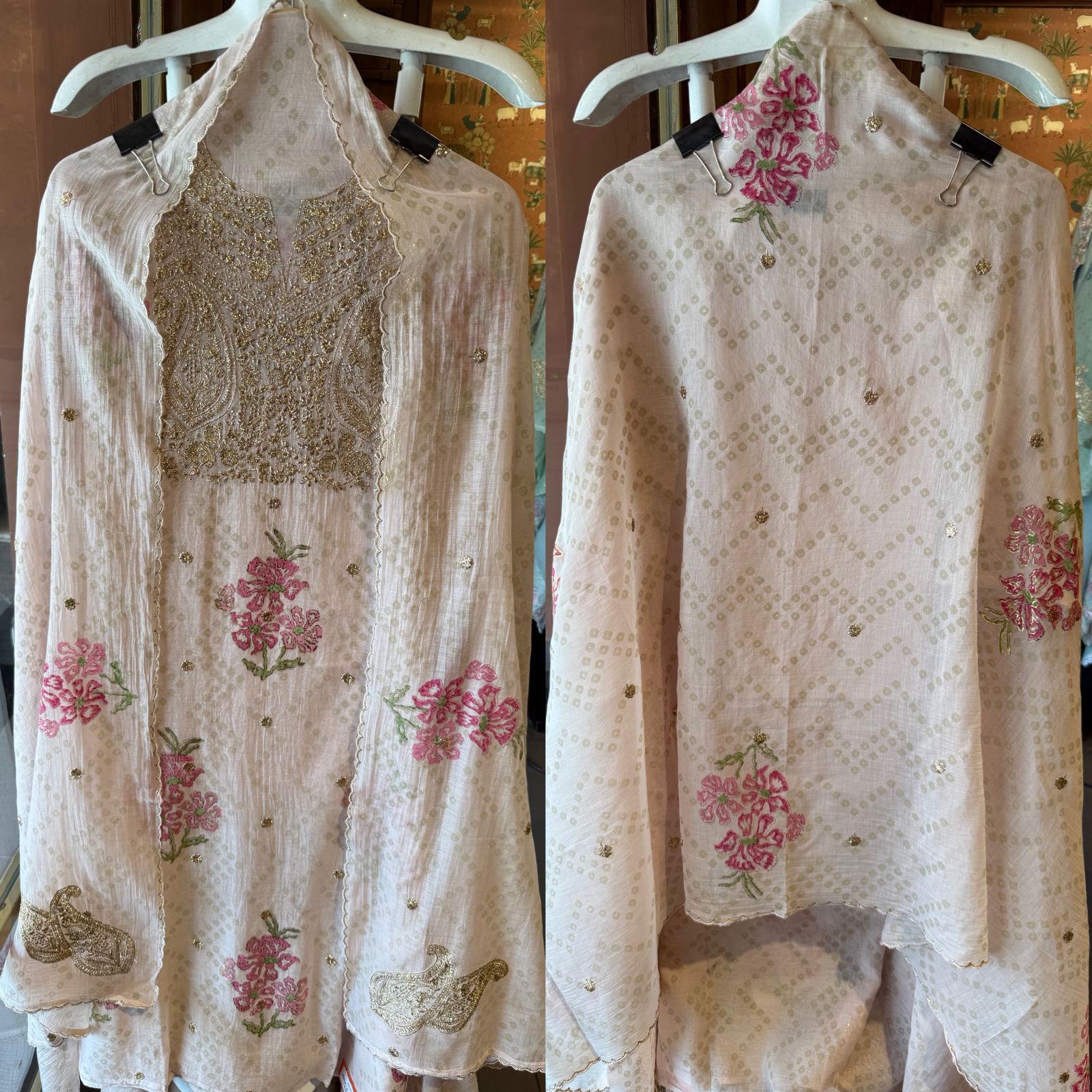 BLOCK PRINTED CHANDERI COTTON SUITS