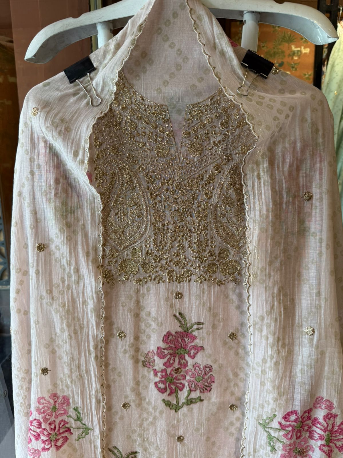 BLOCK PRINTED CHANDERI COTTON SUITS