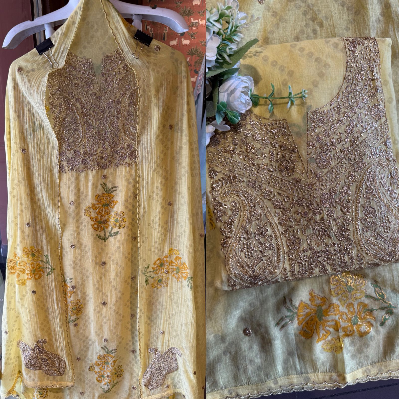 BLOCK PRINTED CHANDERI COTTON SUITS