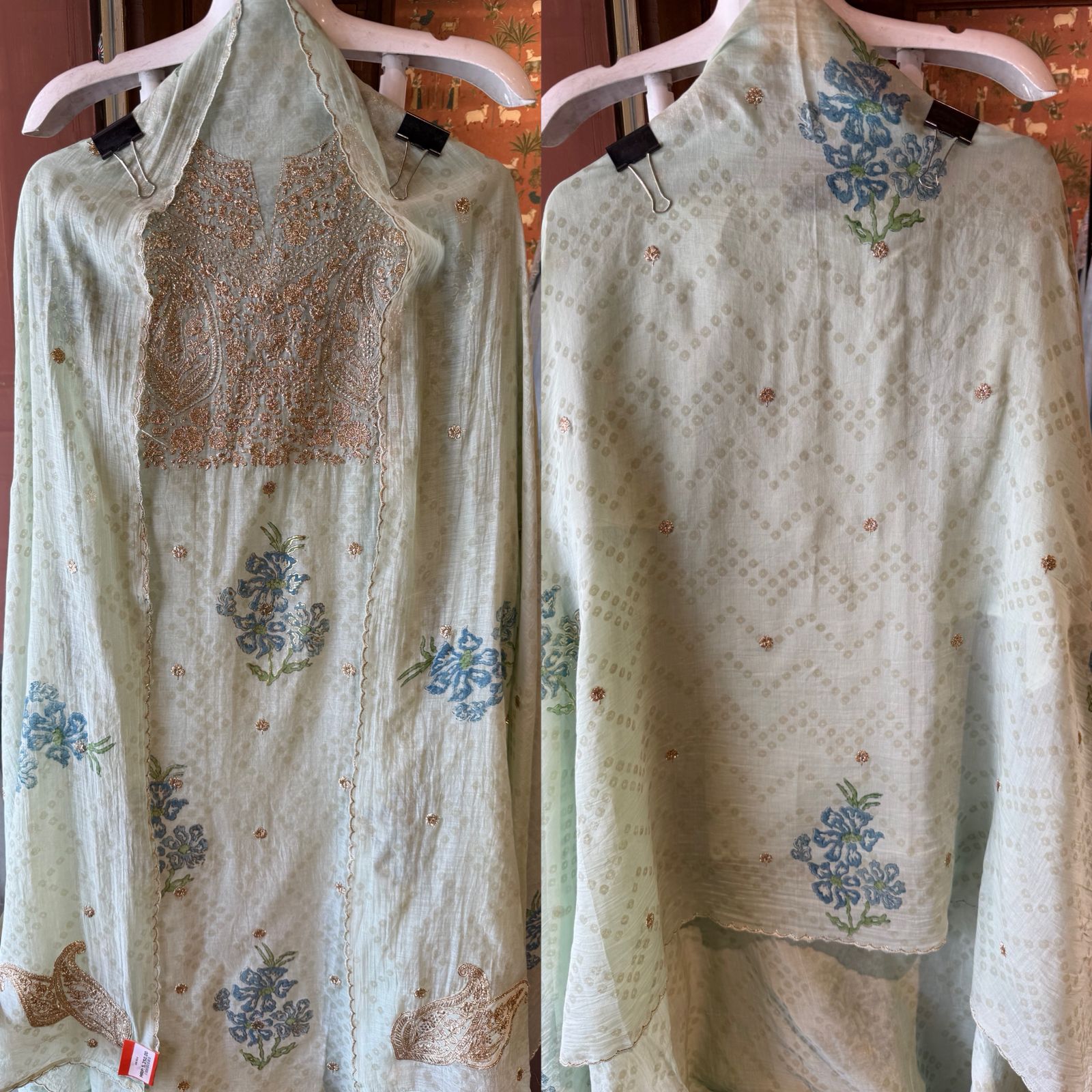 BLOCK PRINTED CHANDERI COTTON SUITS