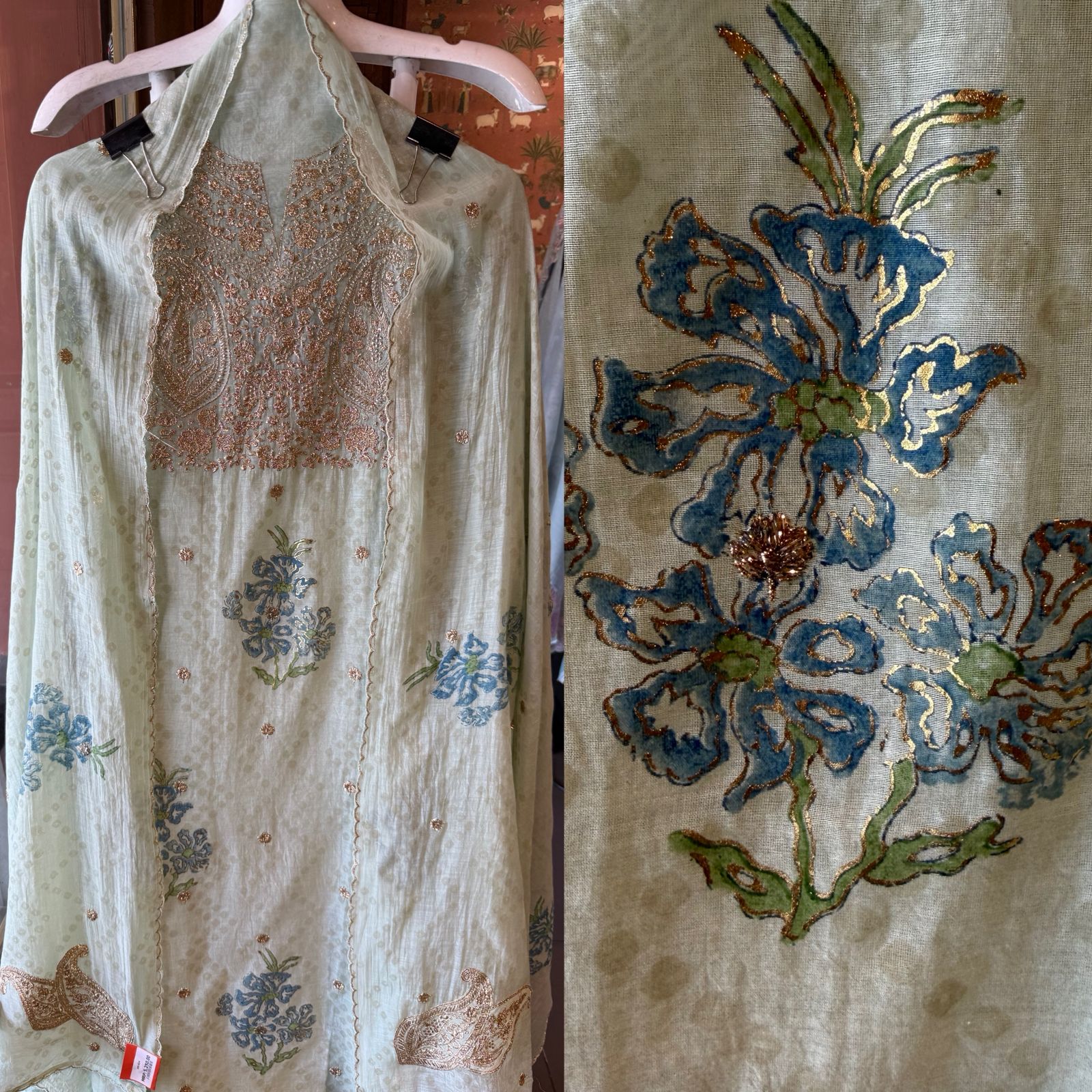 BLOCK PRINTED CHANDERI COTTON SUITS