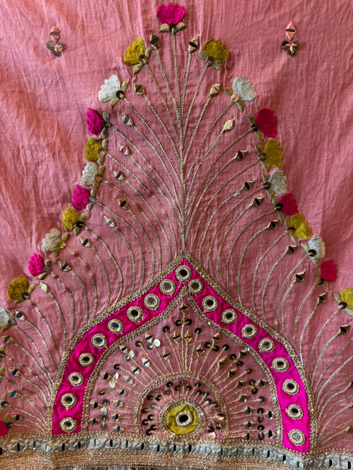 Lightweight flowy Mul cotton chanderi suit