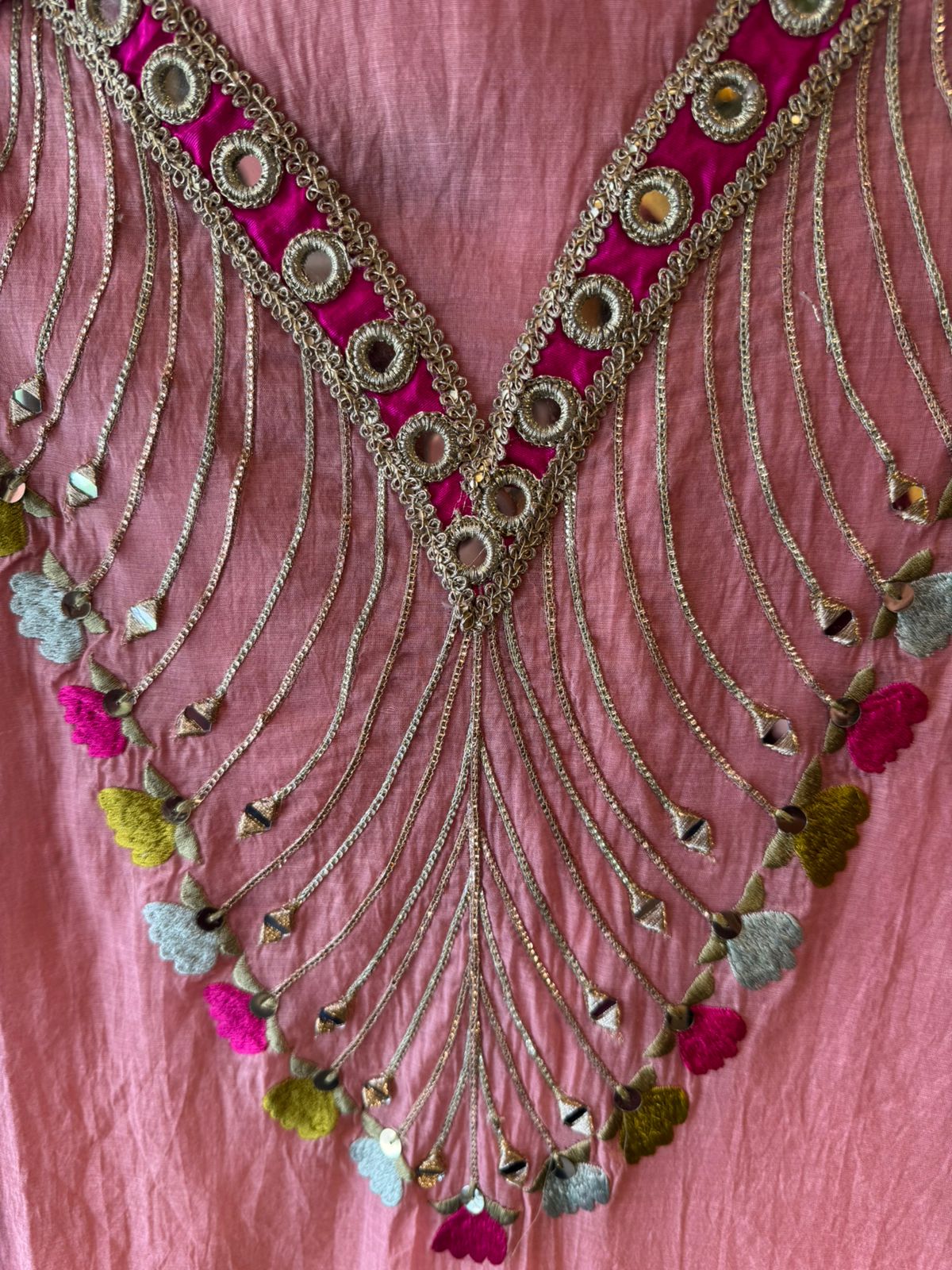Lightweight flowy Mul cotton chanderi suit
