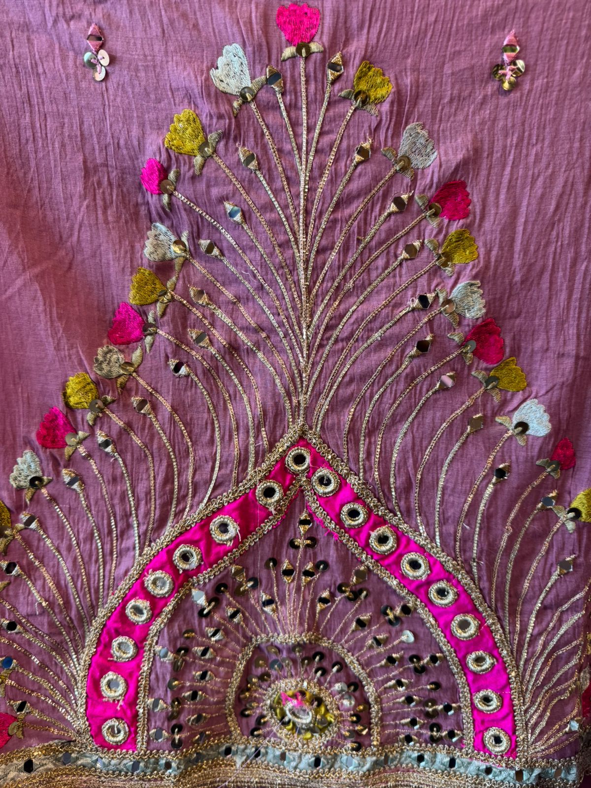 Lightweight flowy Mul cotton chanderi suit