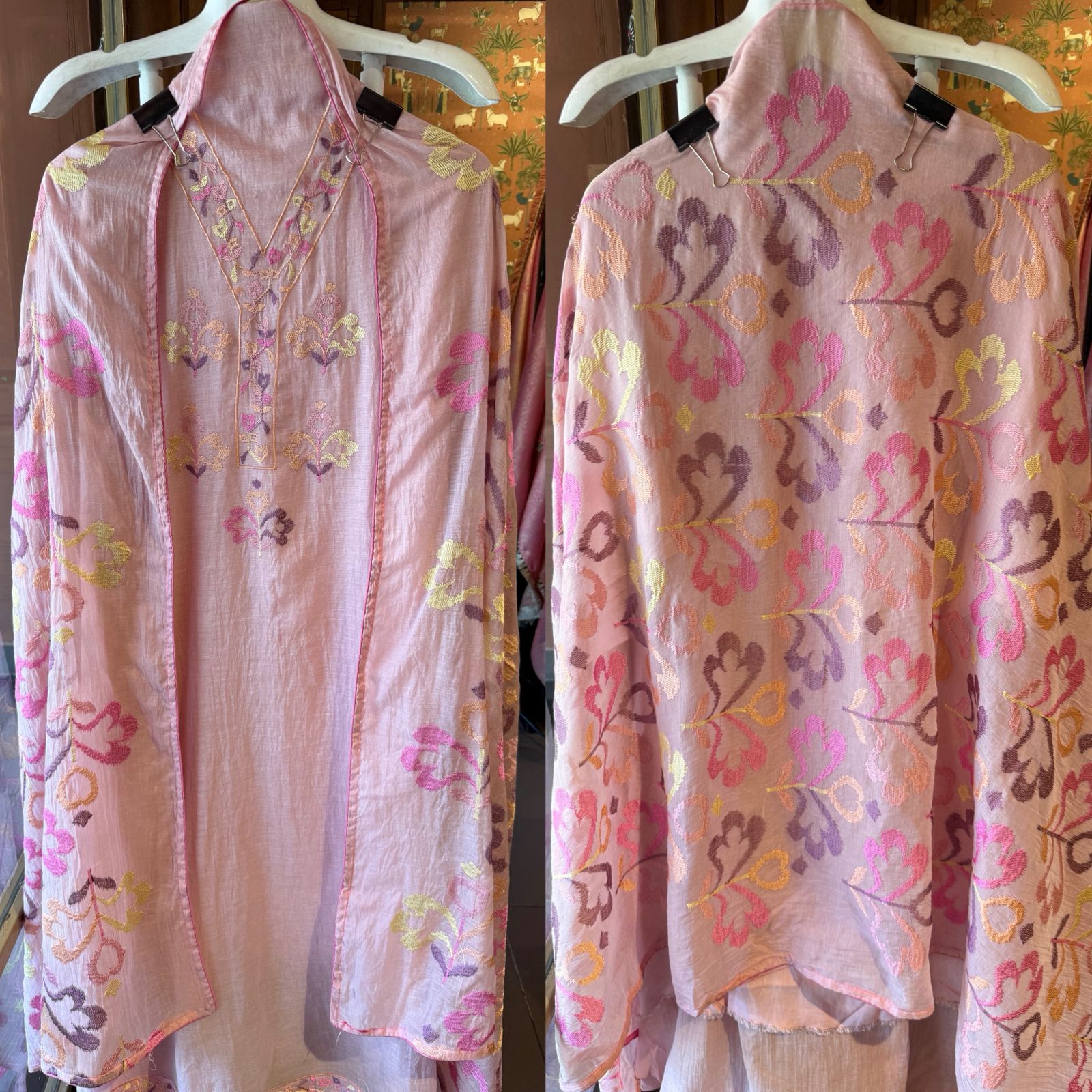 Pastel Mul cotton Unstitched Suit Set