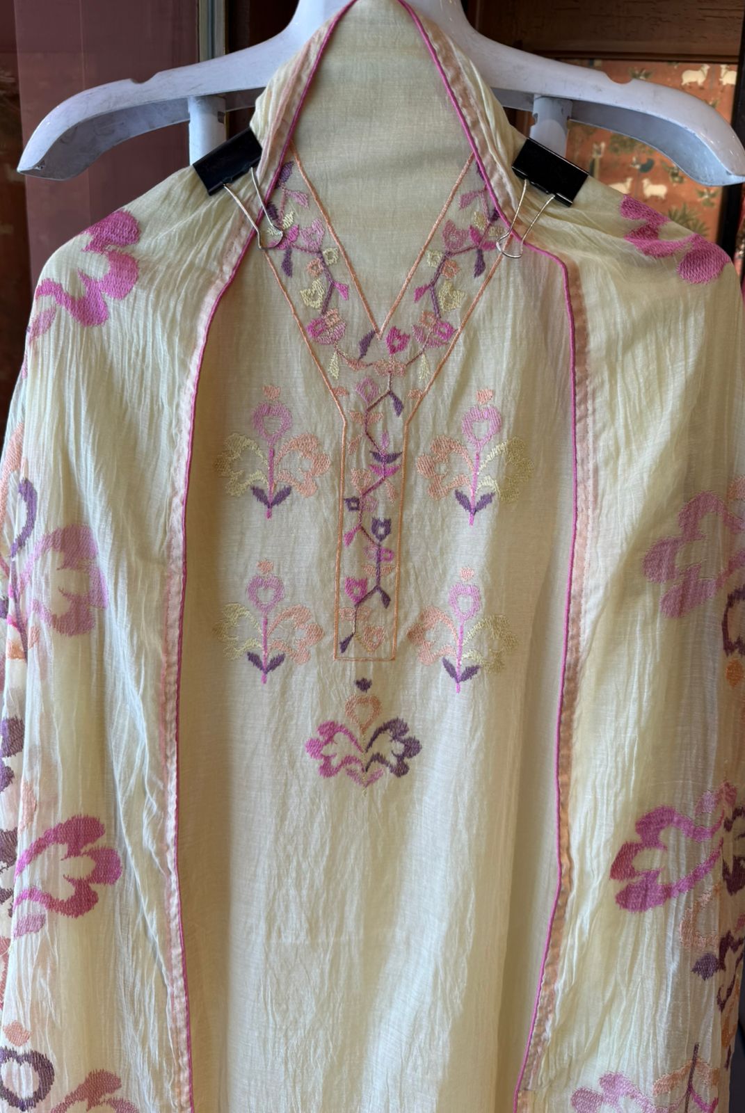 Pastel Mul cotton Unstitched Suit Set