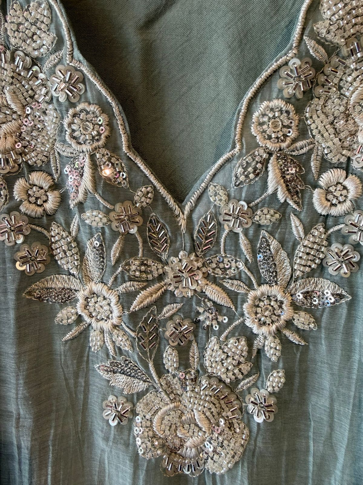 Pakistani handwork pieces On pure Mul chanderi