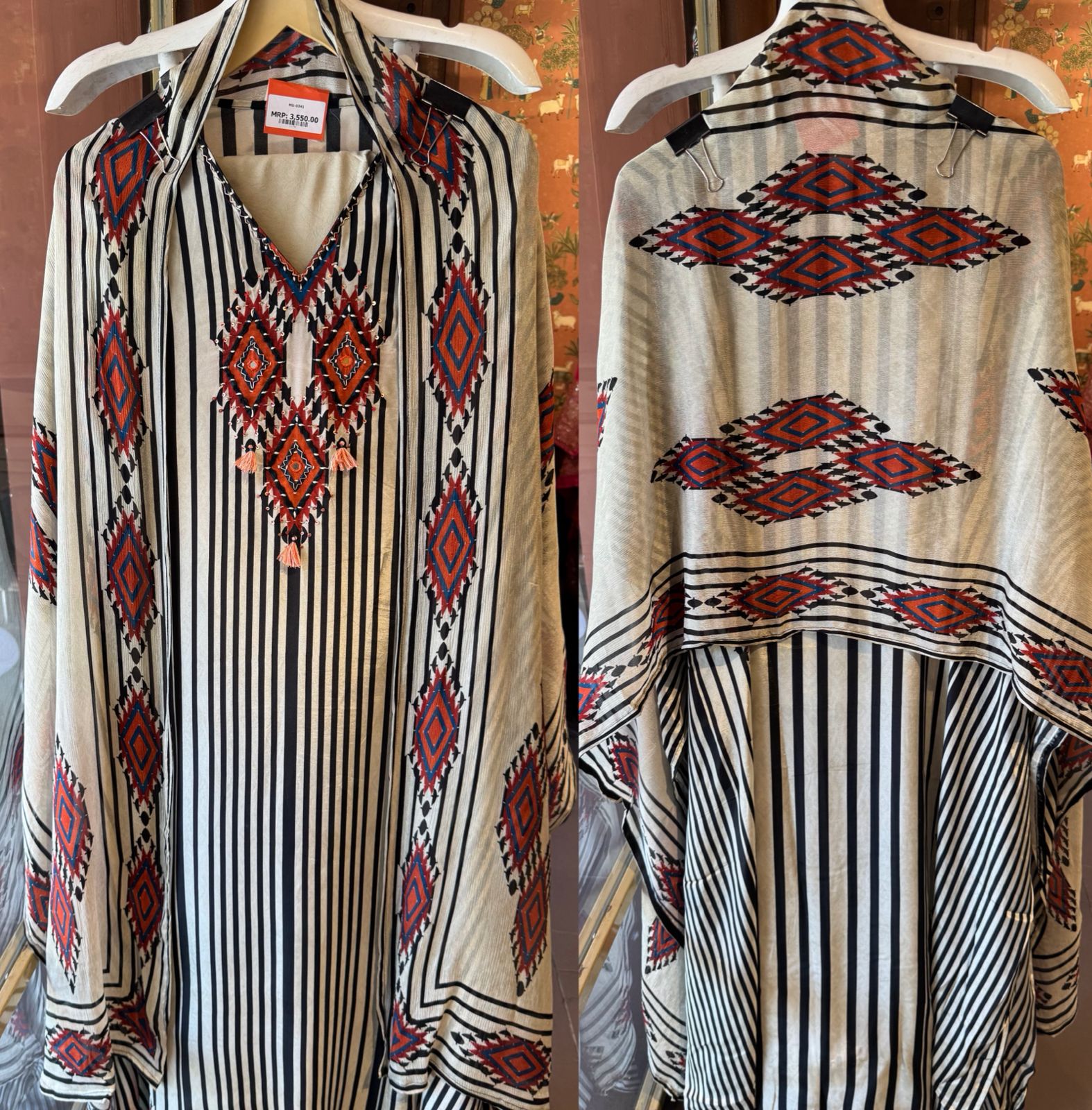 STRIPED AZTEC PRINT SUIT