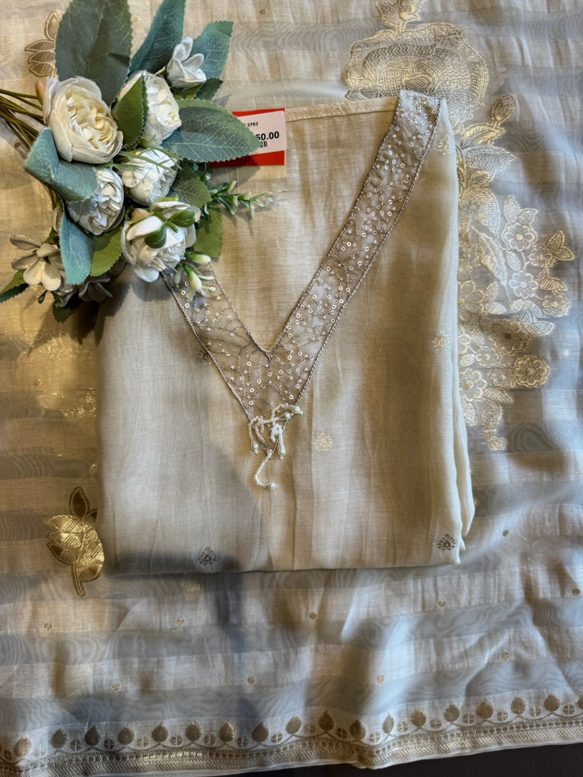 IVORY HAND-EMBROIDERED SUIT