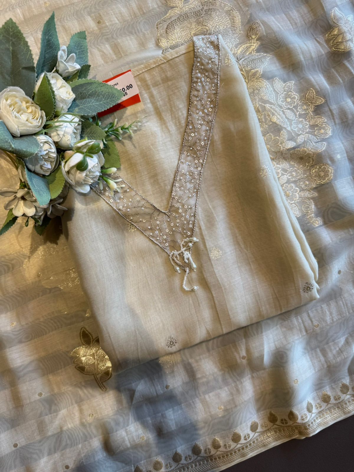 IVORY HAND-EMBROIDERED SUIT