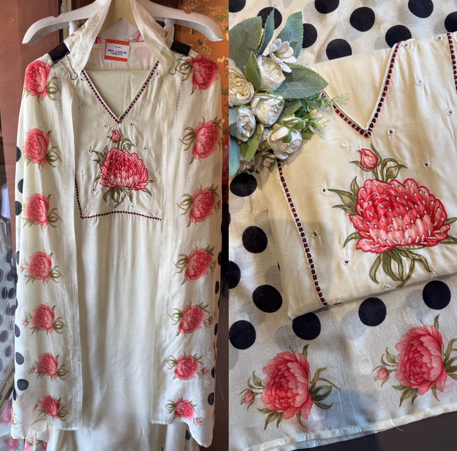 Lightweight cotton Muslin unstitched suit