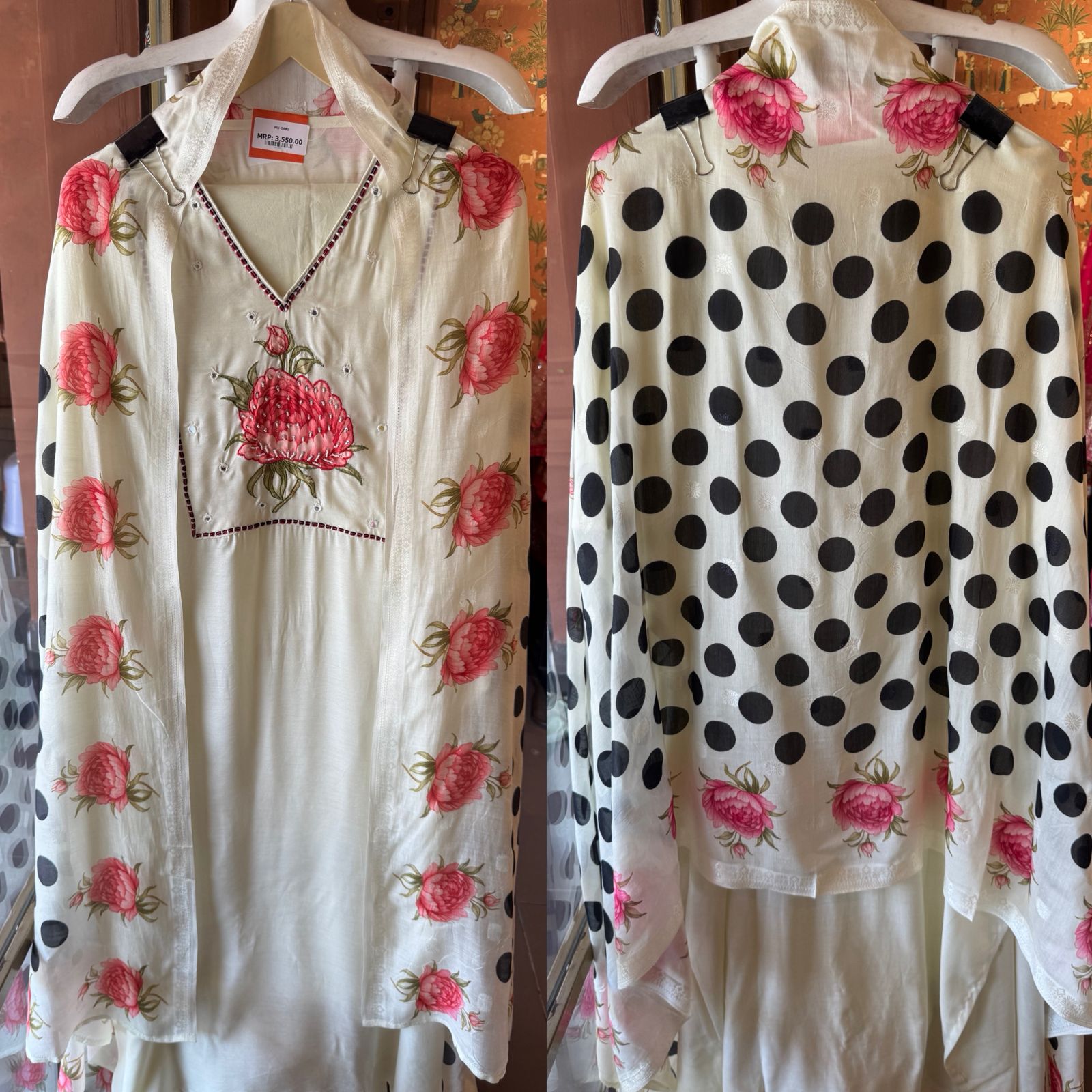 Lightweight cotton Muslin unstitched suit