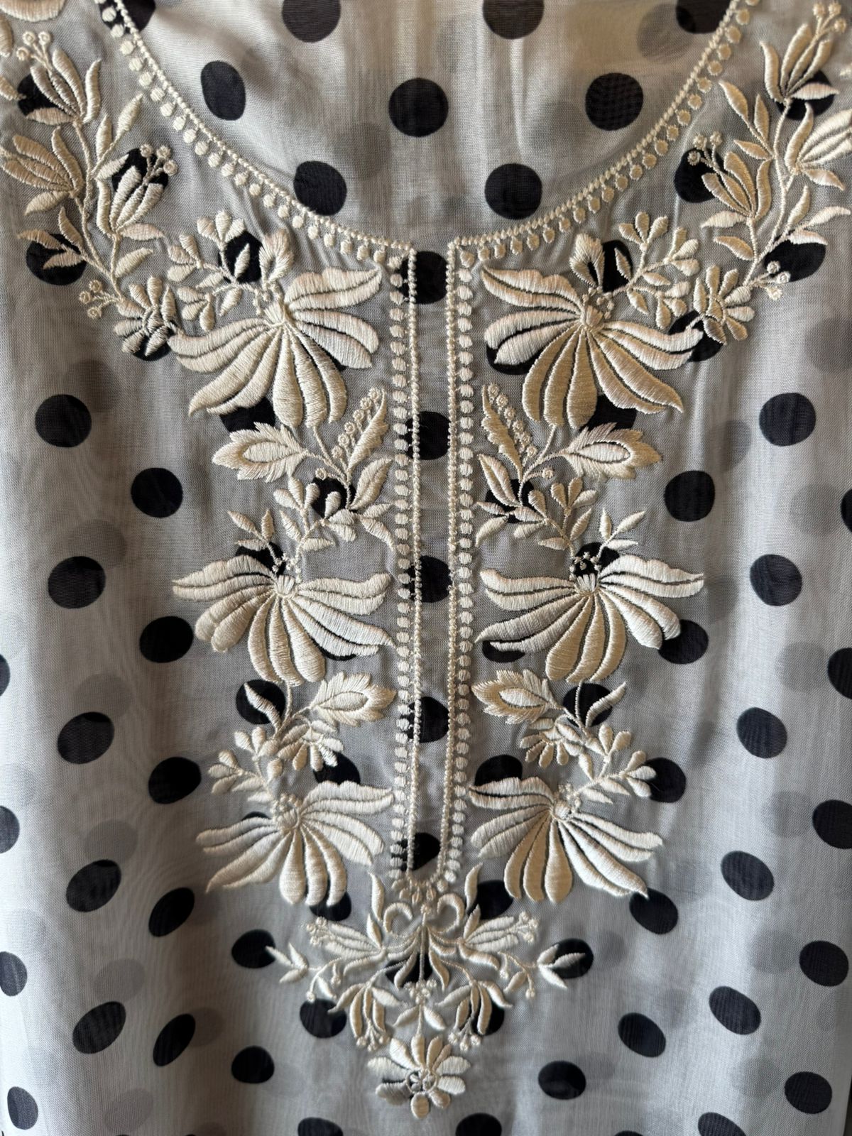 Soft flowy organza polka Printed shirt