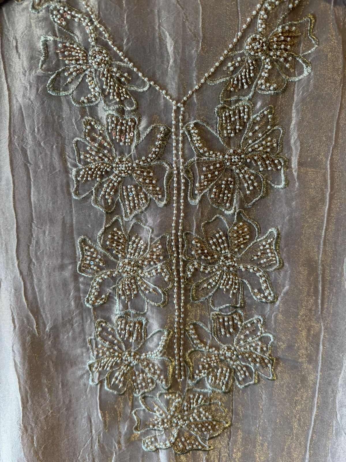 Lightweight Crinkled tissue  unstitched suit