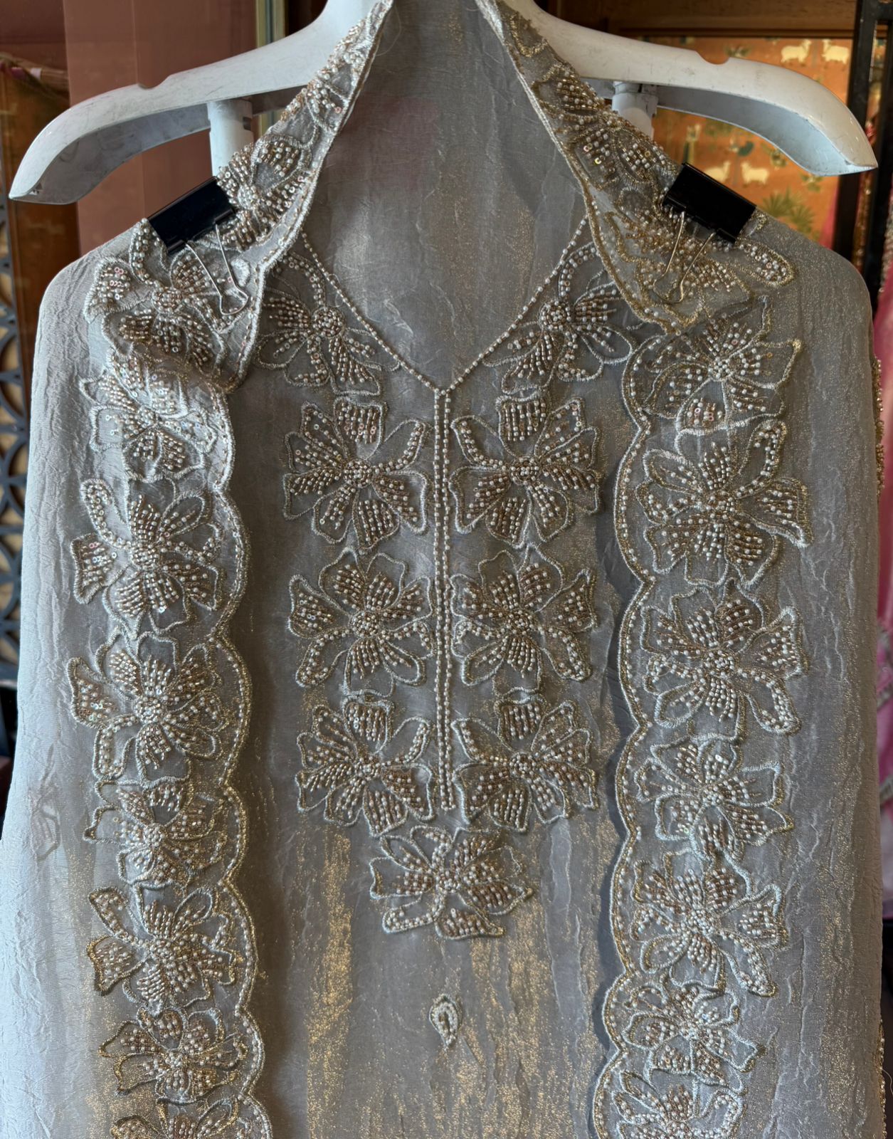 Lightweight Crinkled tissue  unstitched suit