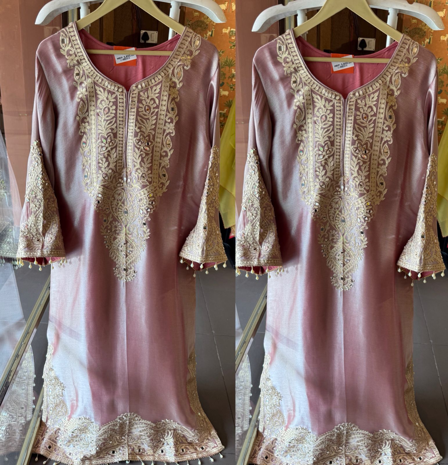 Giraffe tissue Long Dresses with a soft sheen