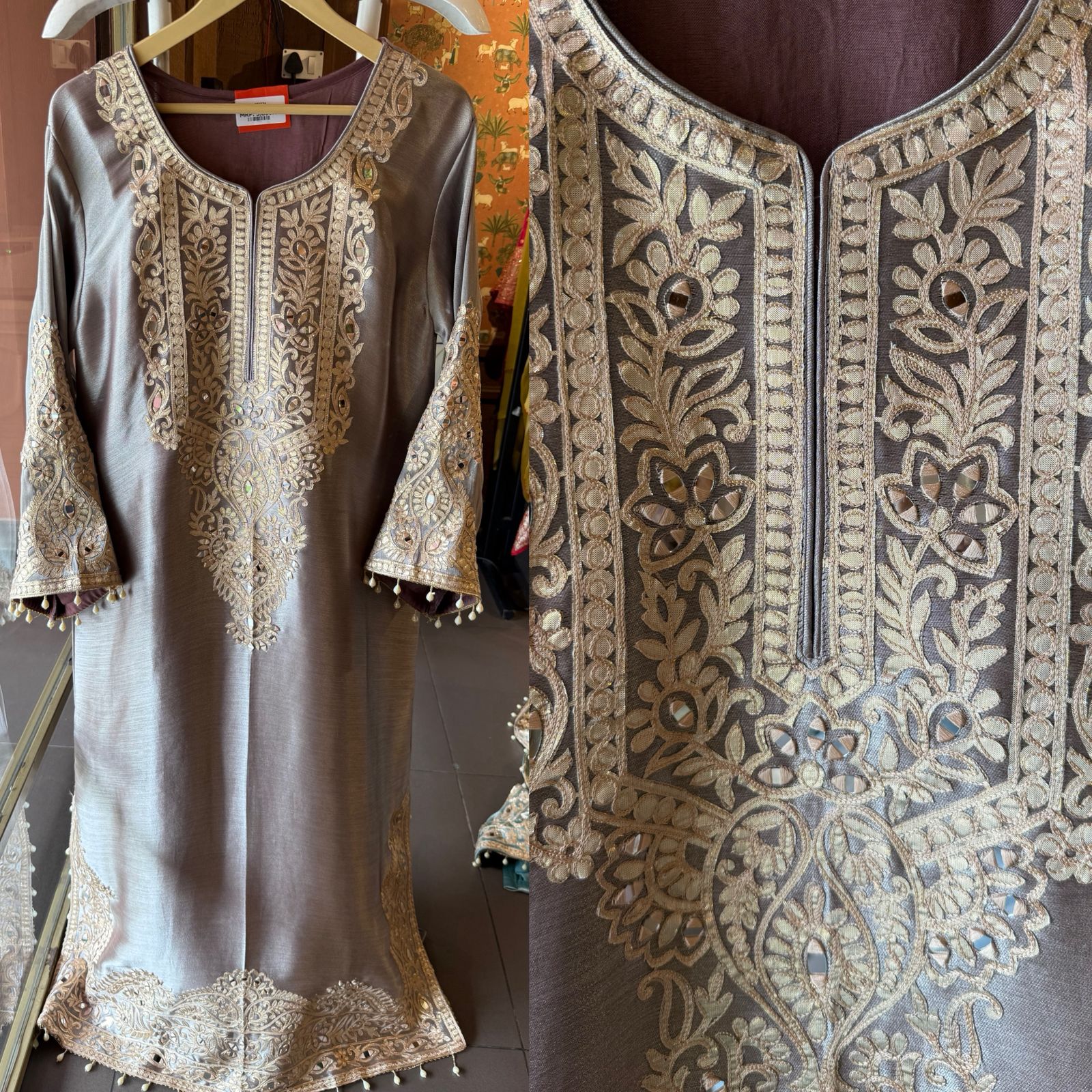 Giraffe tissue Long Dresses with a soft sheen