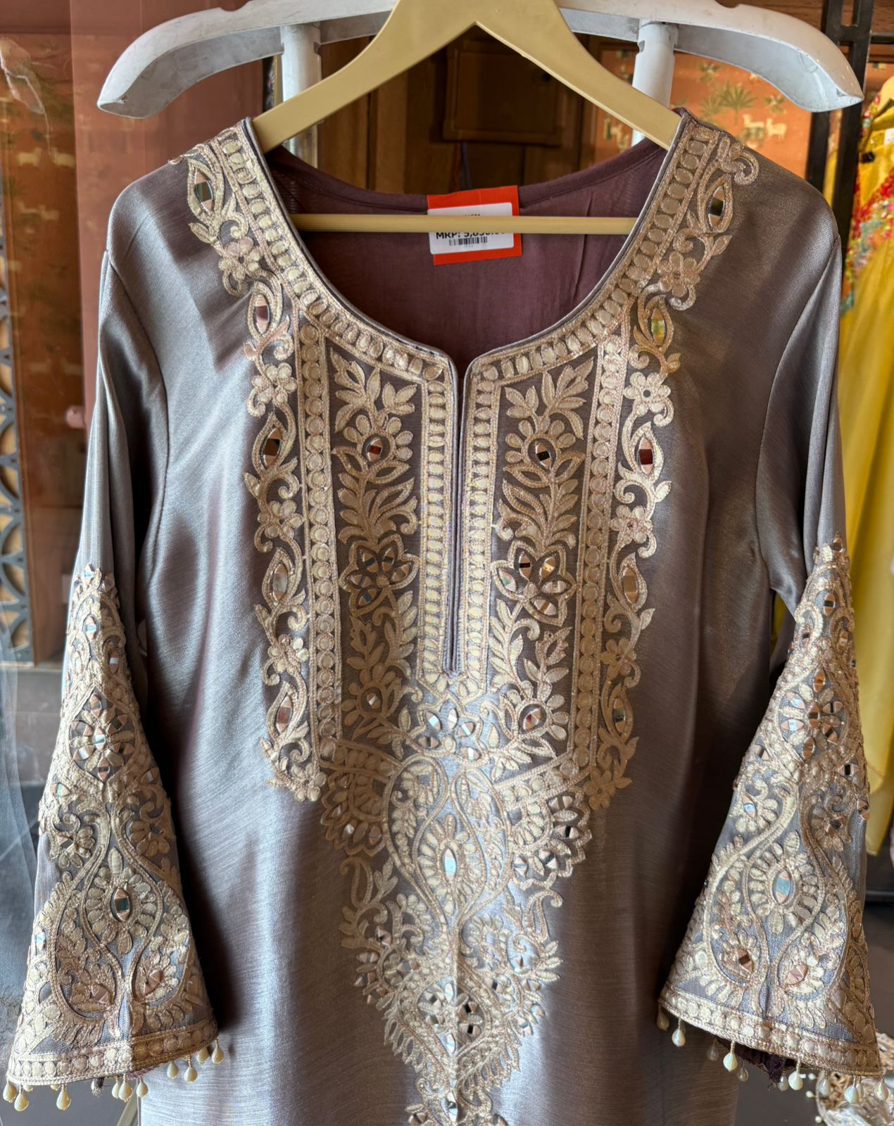 Giraffe tissue Long Dresses with a soft sheen