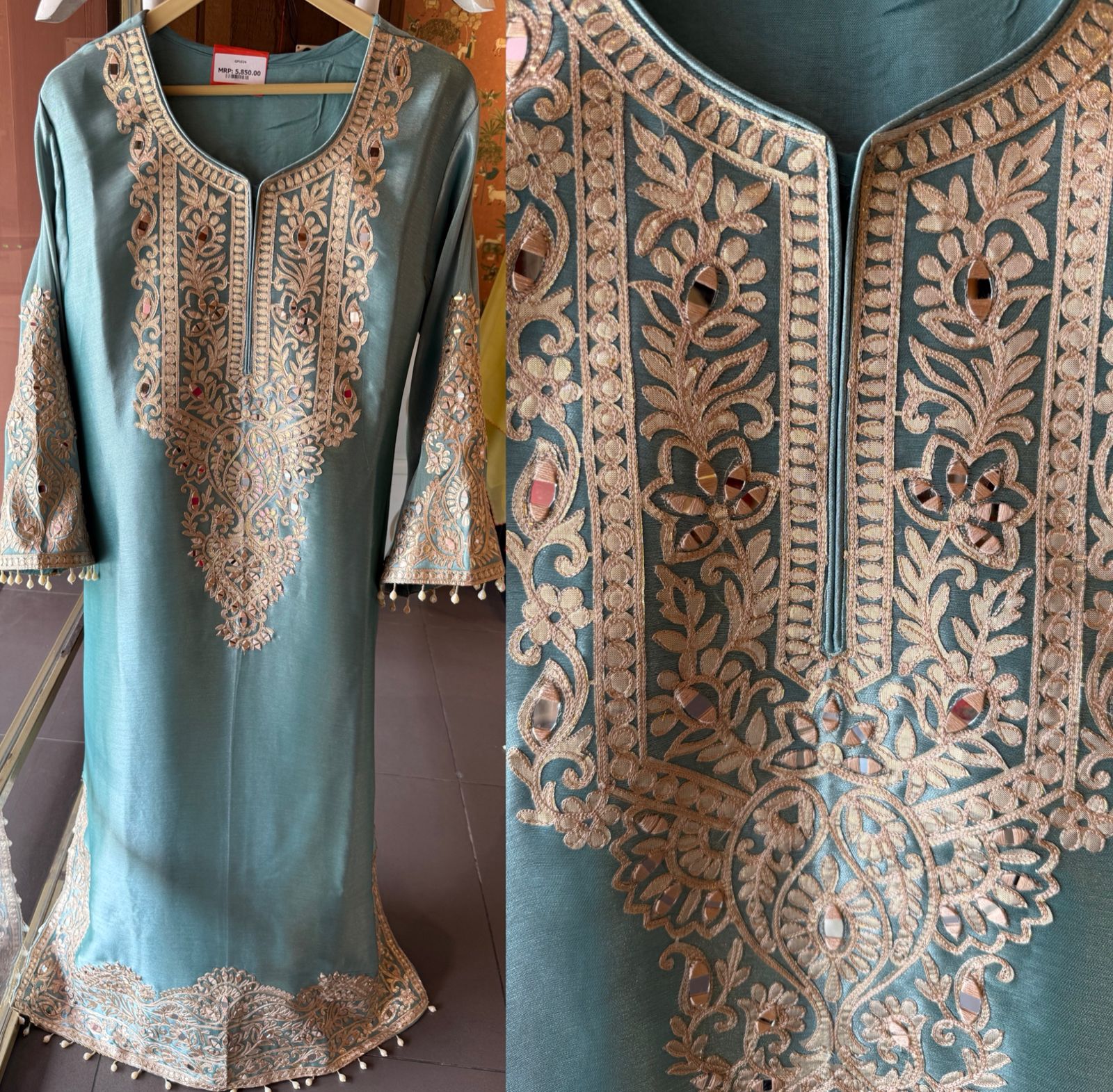 Giraffe tissue Long Dresses with a soft sheen