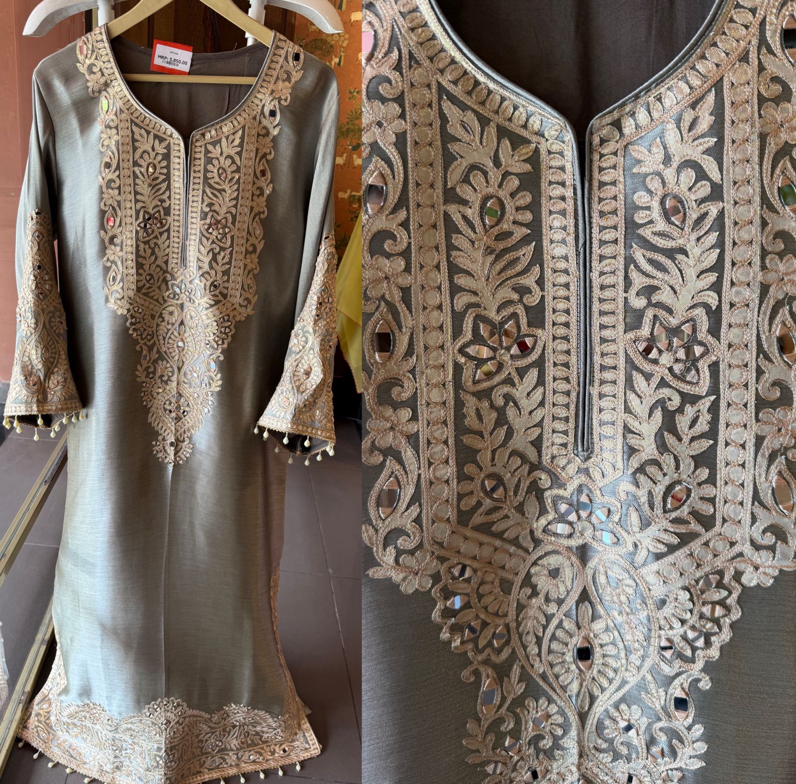 Giraffe tissue Long Dresses with a soft sheen