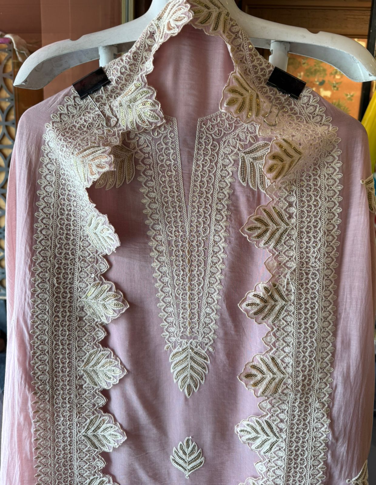 Ethnic DESIGNER SUIT SET WITH CUTWORK