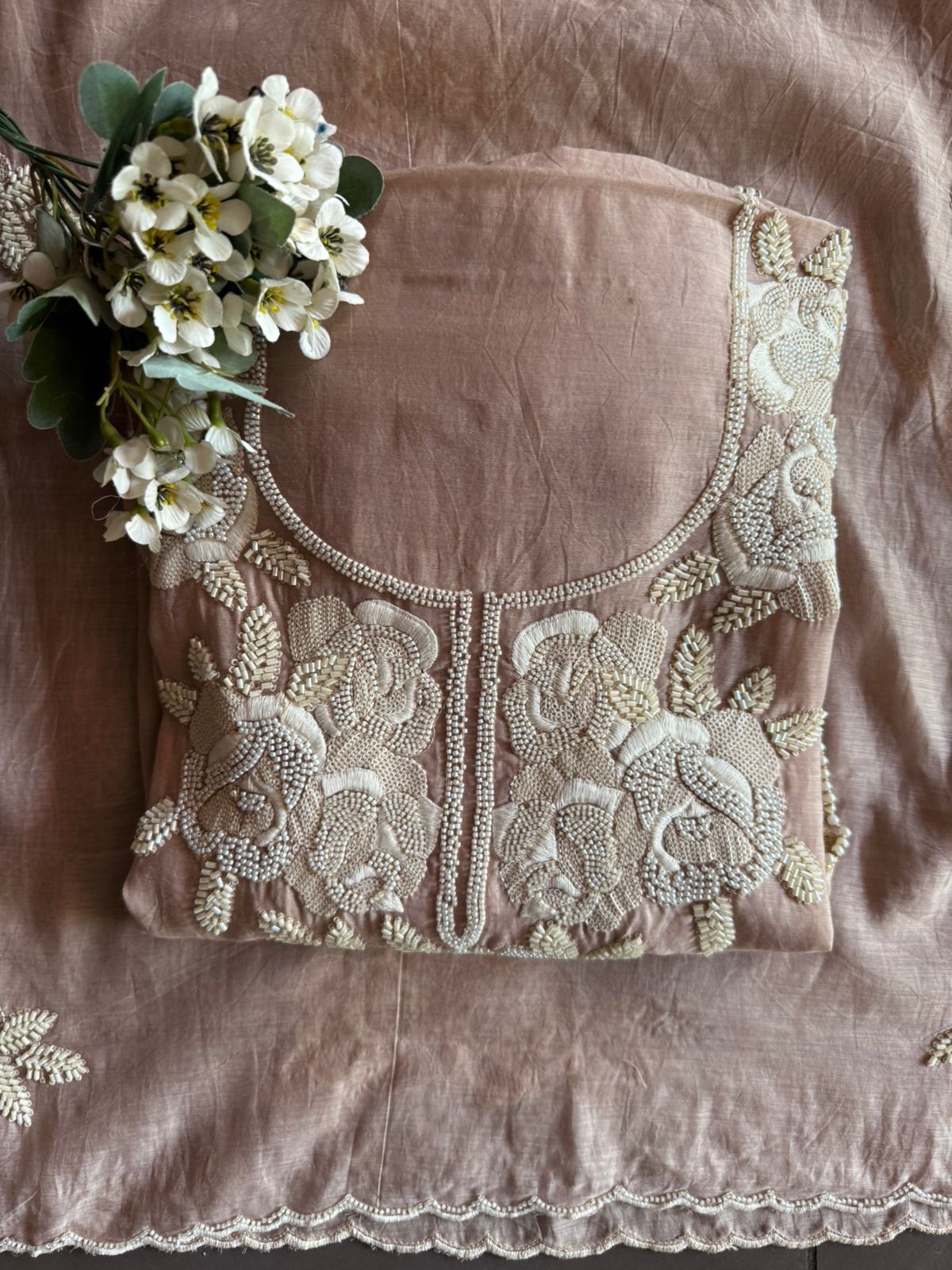 Pure soft Mul cotton chanderi unstitched suit