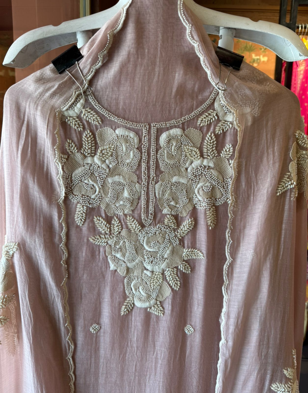 Pure soft Mul cotton chanderi unstitched suit