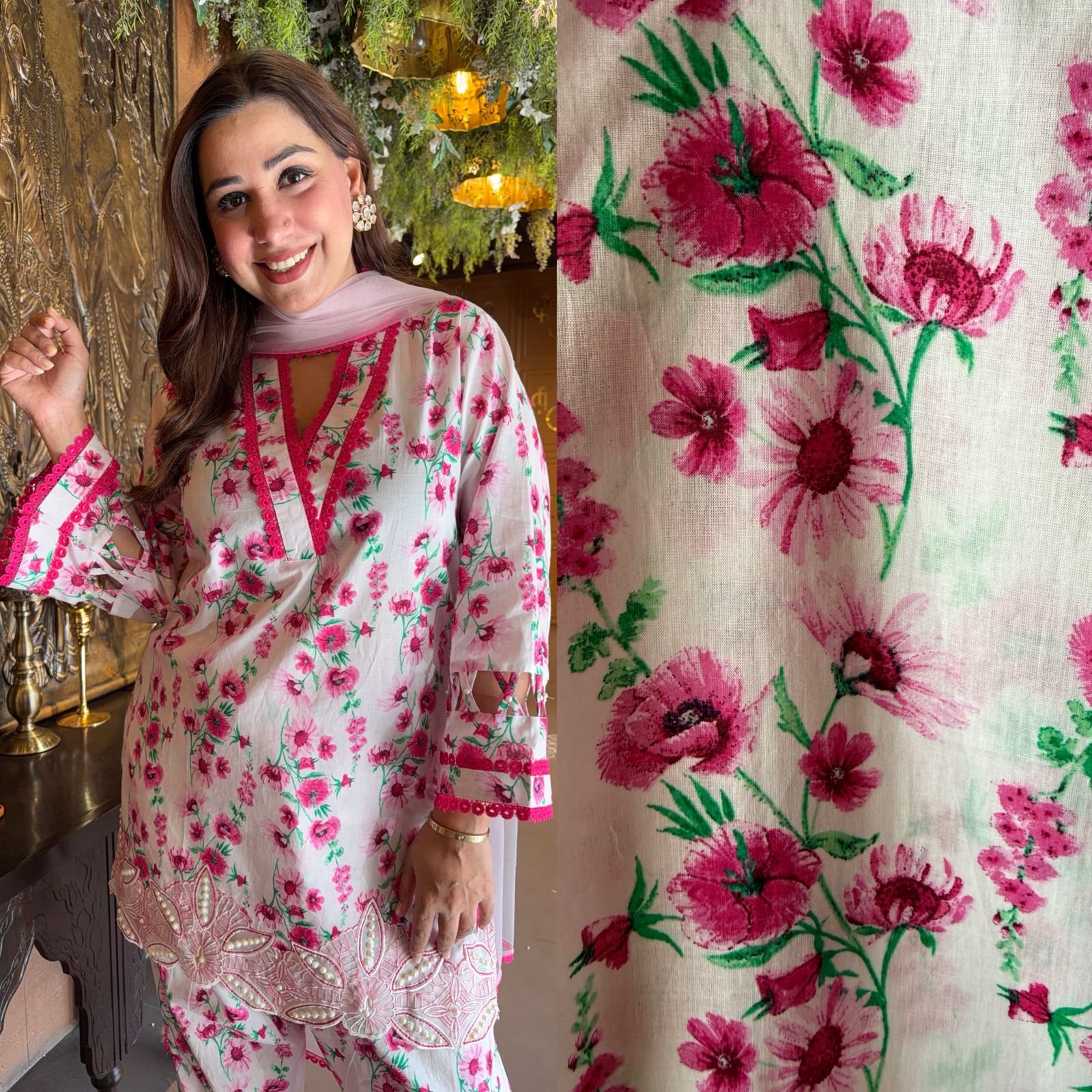 Pure cotton Stitched Suit set
